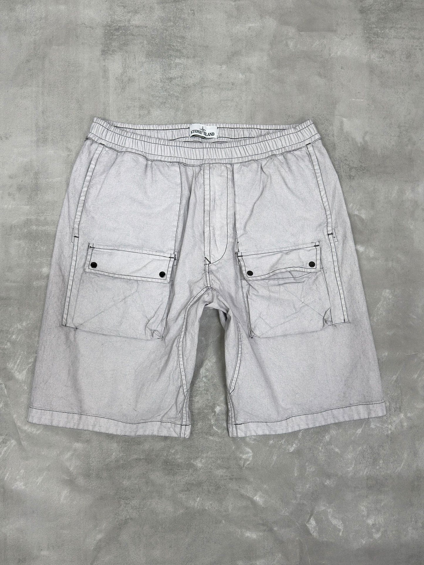 STONE ISLAND SS 2019 TYPE RE BERMUDA CARGO SHORTS W 33" LARGE