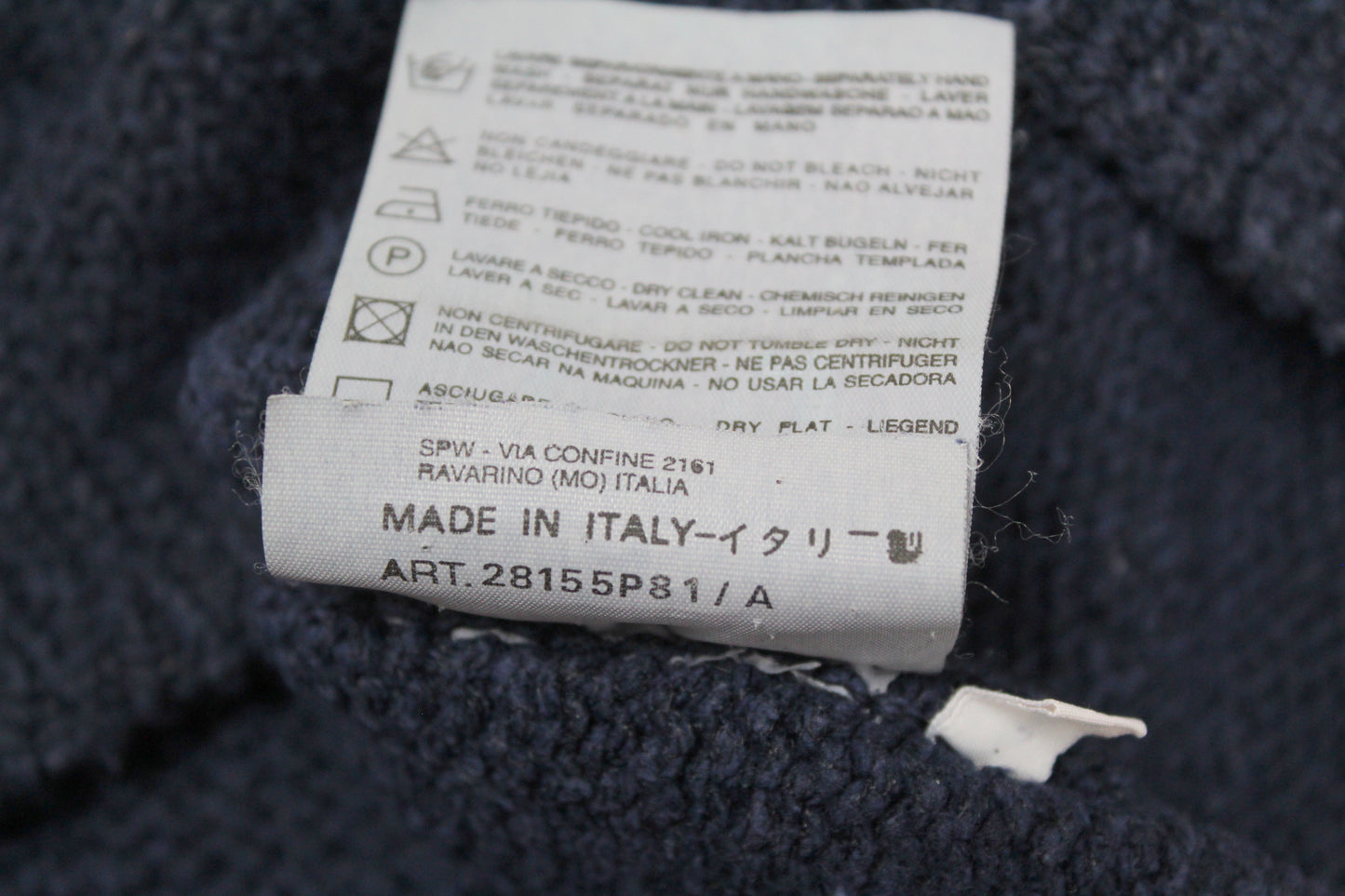 VINTAGE STONE ISLAND SS 1998 CHENILLE KNIT SWEATSHIRT MEDIUM