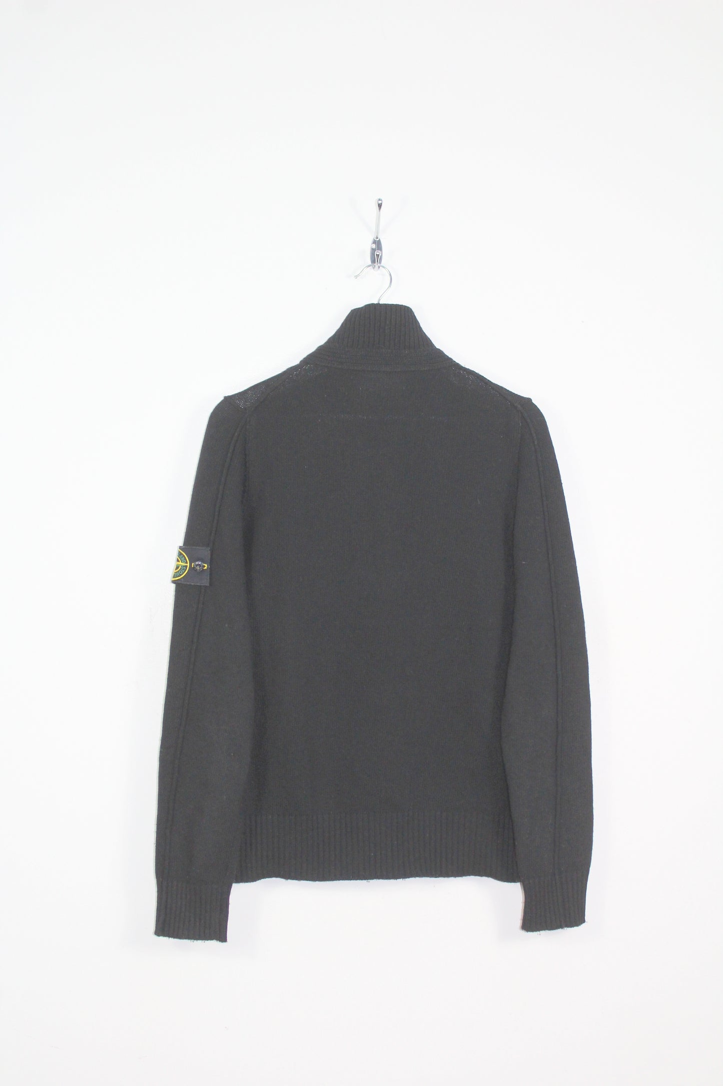 STONE ISLAND AW 2008 1/4 ZIP-BUTTONS WOOL KNIT SWEATSHIRT MEDIUM