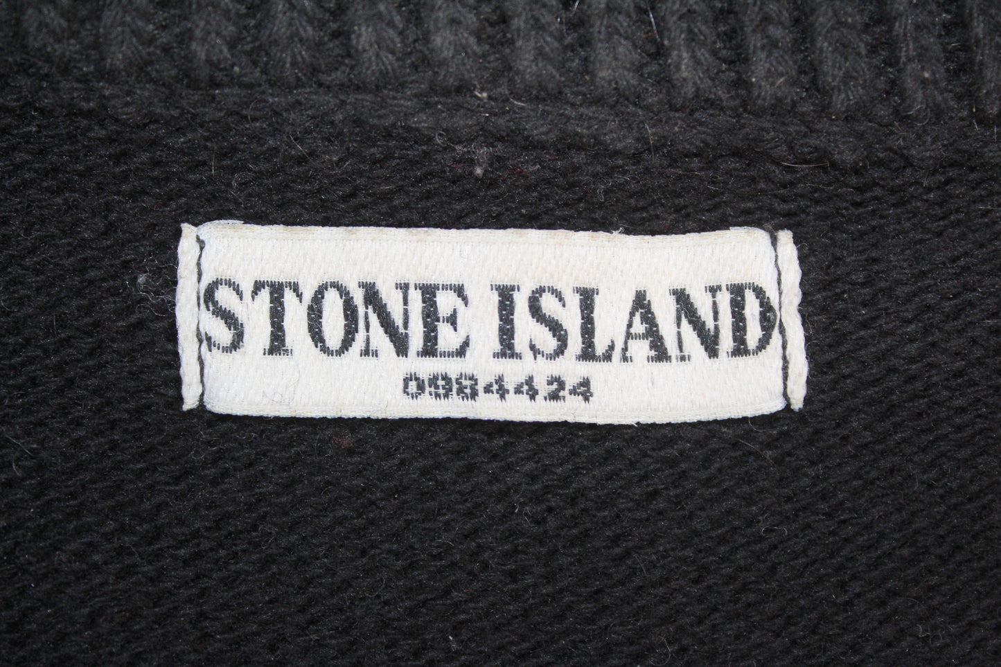 STONE ISLAND AW 2008 1/4 ZIP-BUTTONS WOOL KNIT SWEATSHIRT MEDIUM
