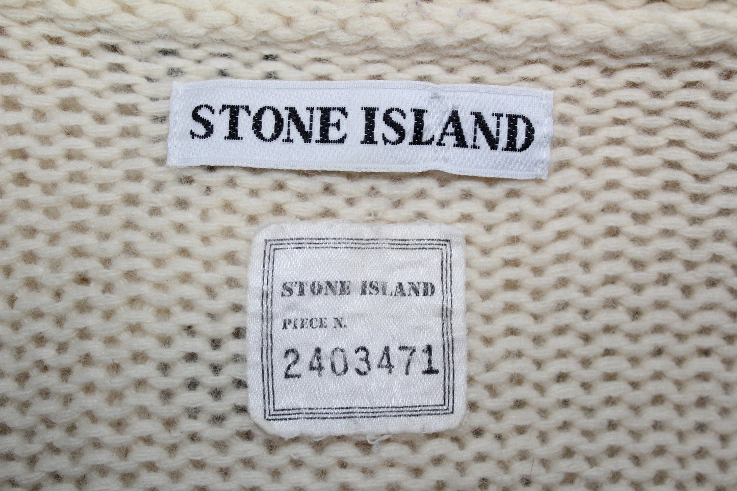 STONE ISLAND 80'S VINTAGE KNIT WOOL JUMPER XL
