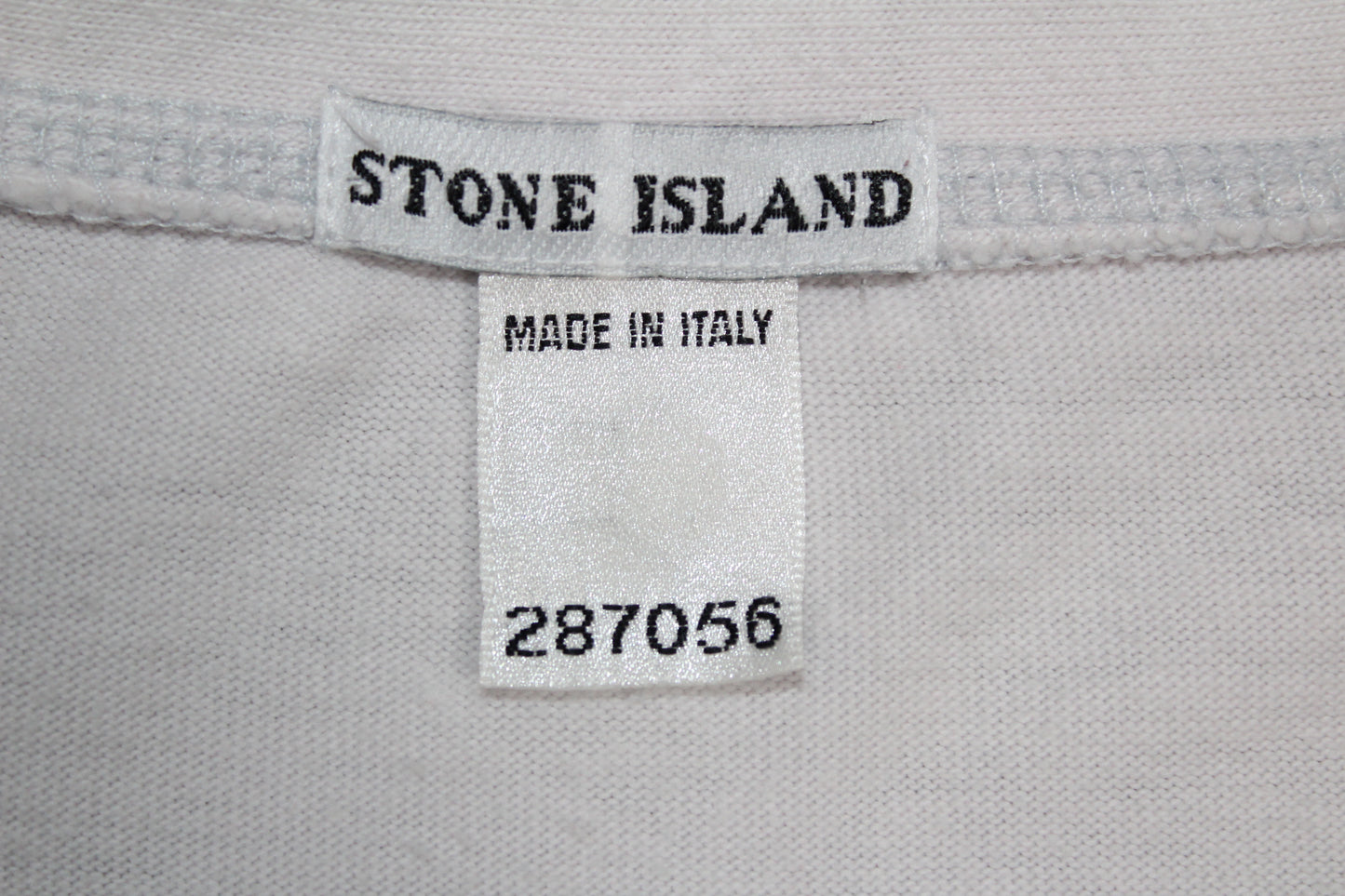 VINTAGE STONE ISLAND SS 2001 HALF ZIP COMPASS LOGO T-SHIRT LARGE