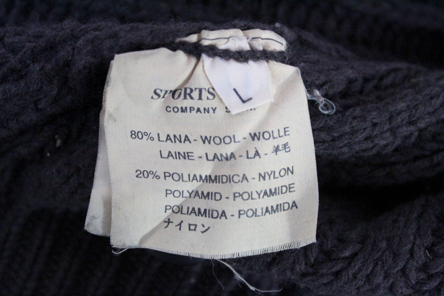 VINTAGE STONE ISLAND AW 1999 WOOL KNITTED JUMPER LARGE
