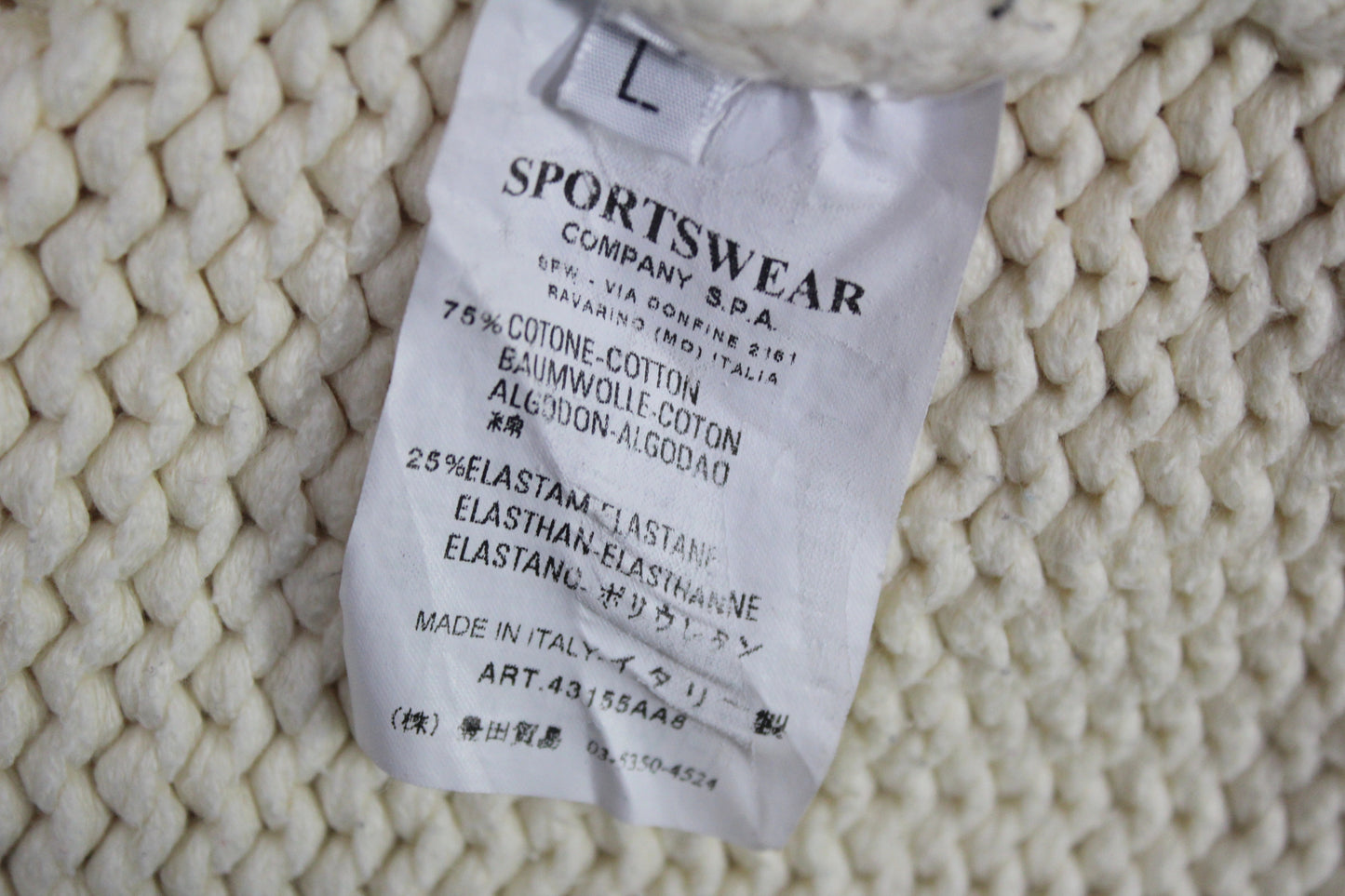 VINTAGE STONE ISLAND AW 2005 HALF ZIP KNIT JUMPER MEDIUM
