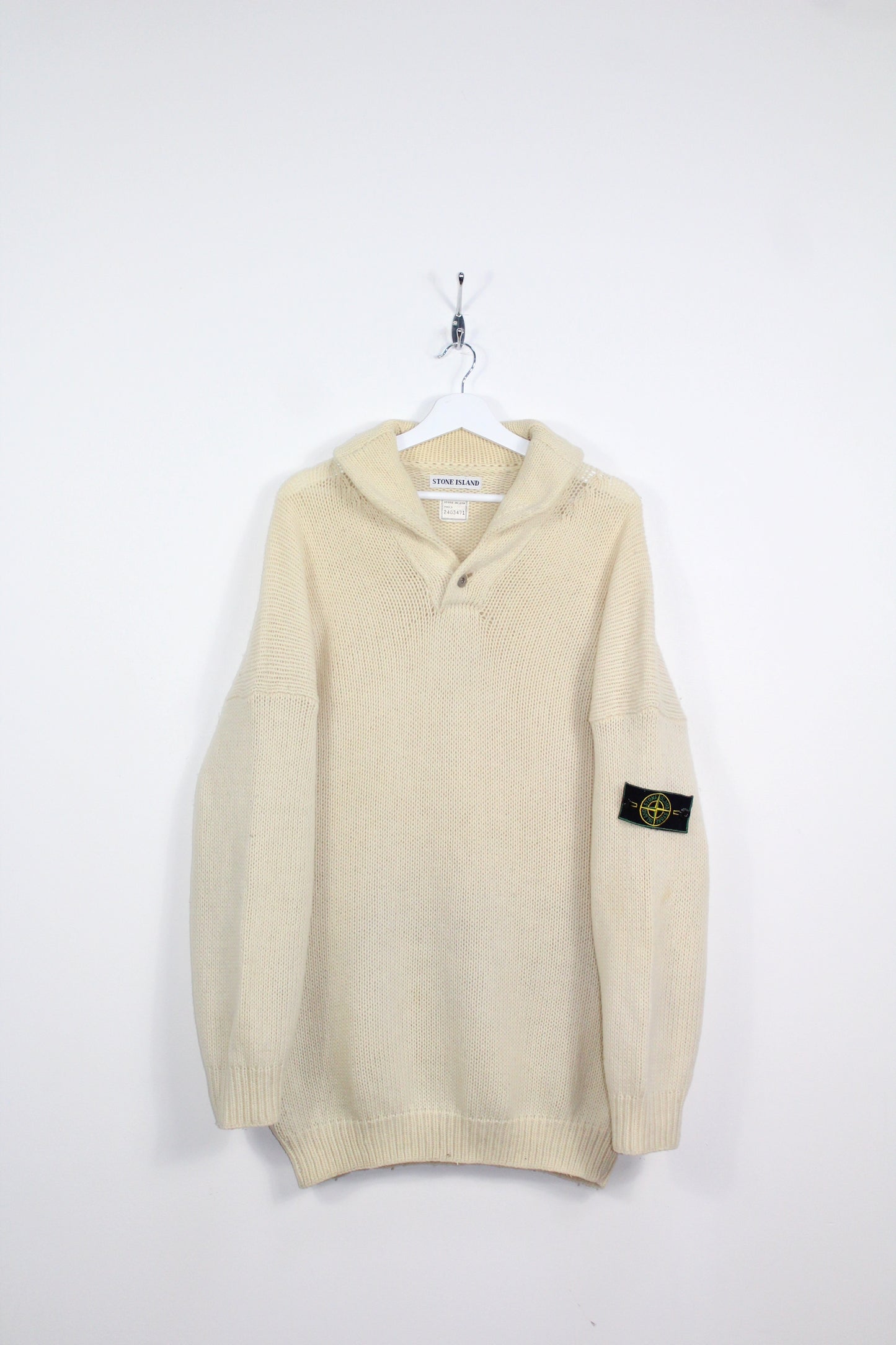 STONE ISLAND 80'S VINTAGE KNIT WOOL JUMPER XL