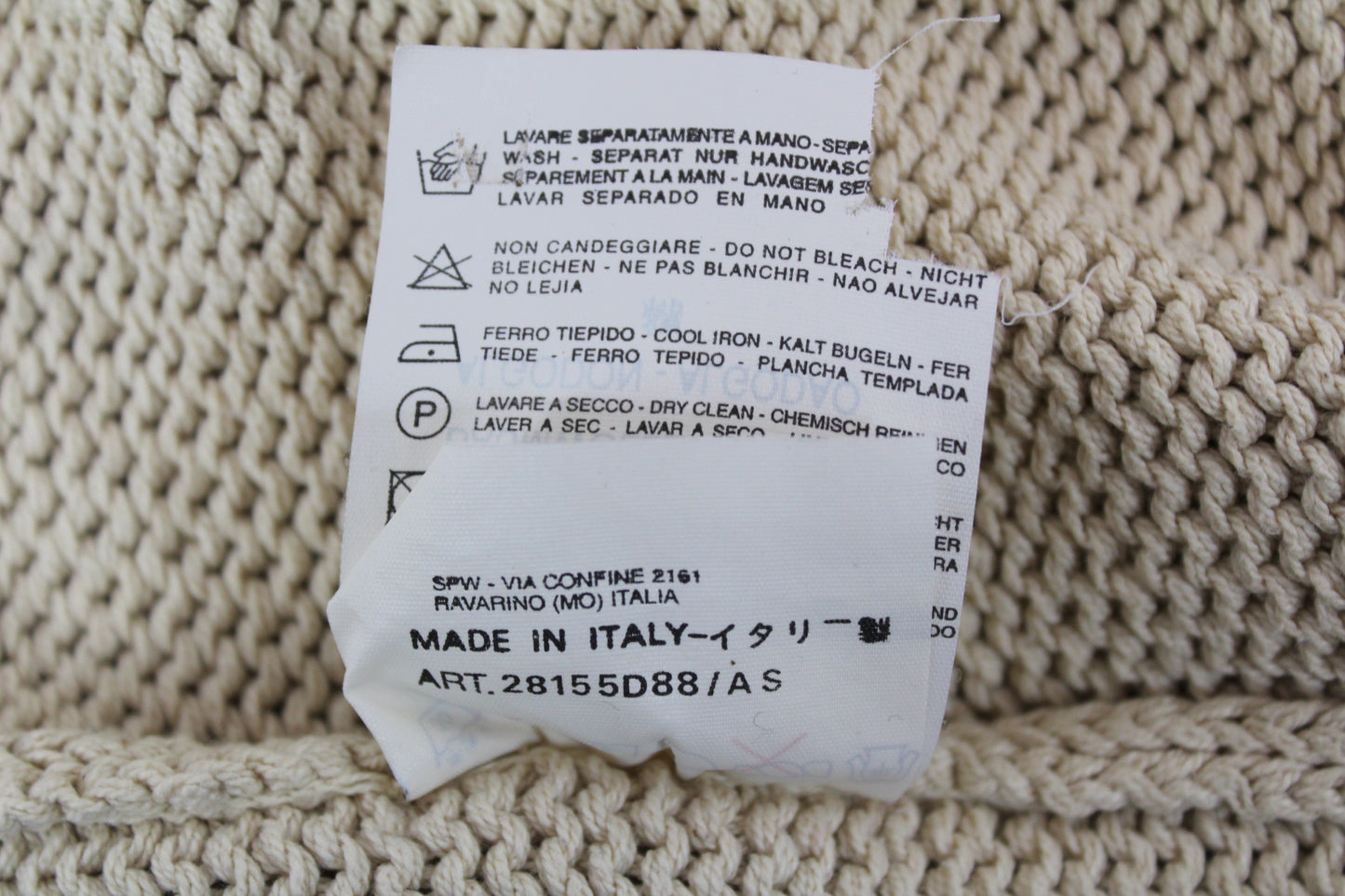 VINTAGE STONE ISLAND SS 1998 KNITTED HEAVY COTTON JUMPER LARGE