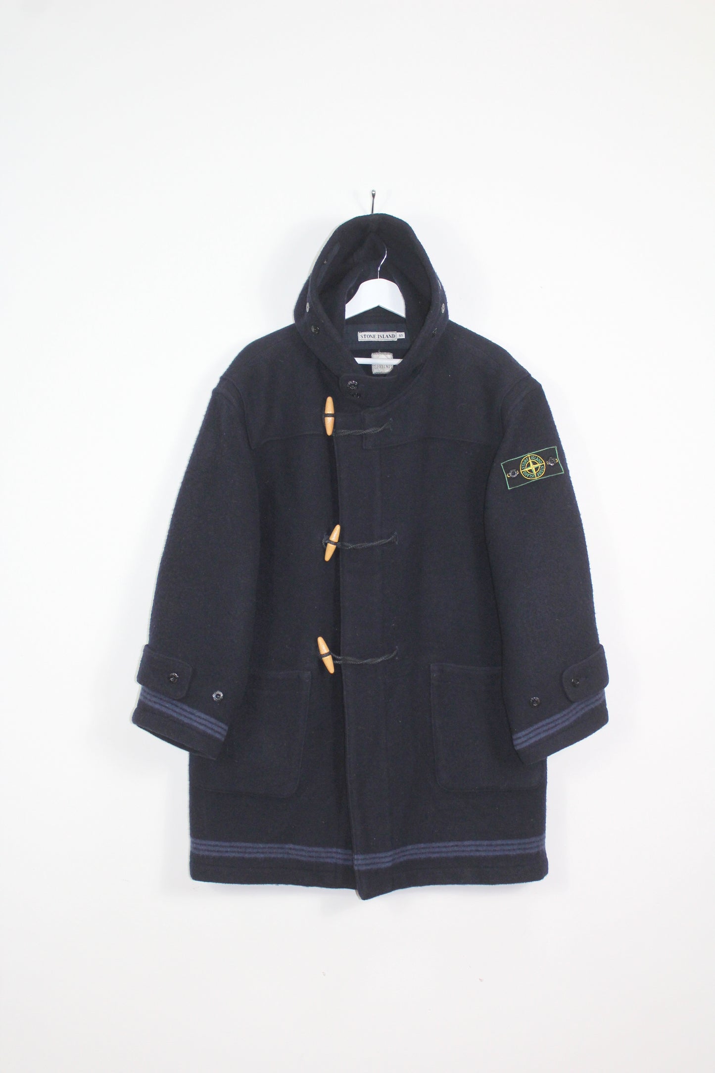 VINTAGE STONE ISLAND AW 1986 MONTGOMERY WOOL DUFFLE COAT MEDIUM