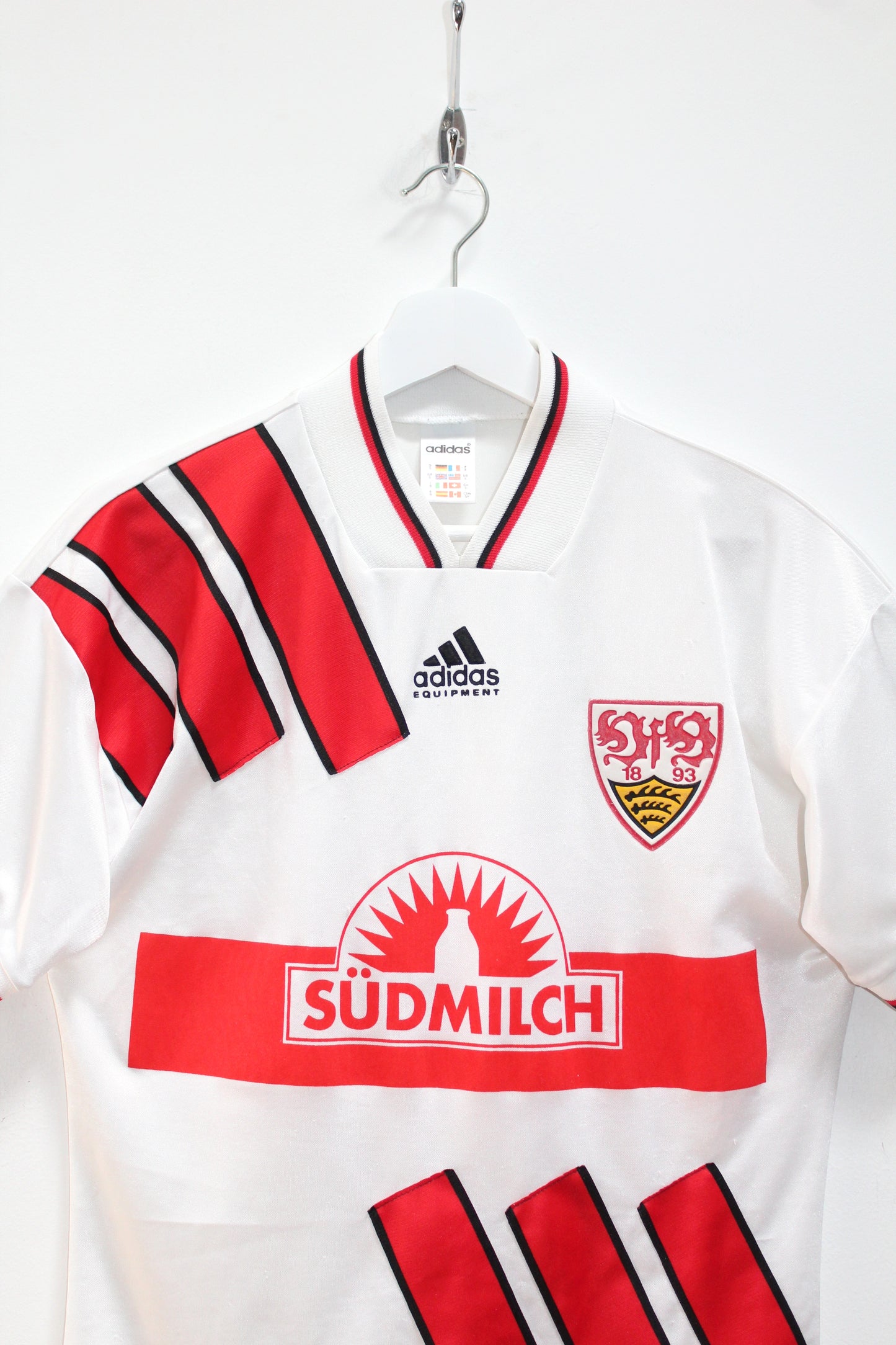 VINTAGE STUTTGART 1993-95 ADIDAS HOME FOOTBALL SHIRT SMALL