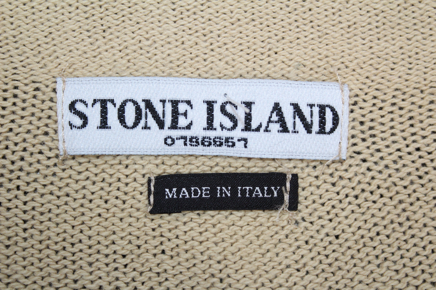 VINTAGE STONE ISLAND SS 2004 1/4 ZIP COTTON KNIT SWEATSHIRT LARGE