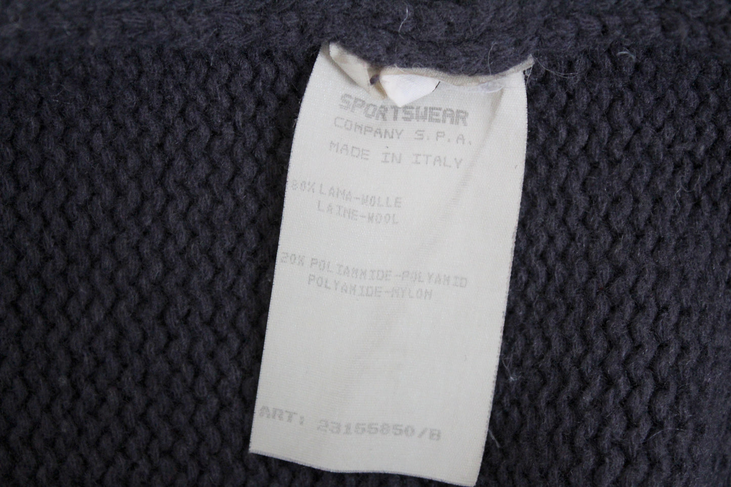 VINTAGE STONE ISLAND AW 1995 WOOL KNIT JUMPER LARGE