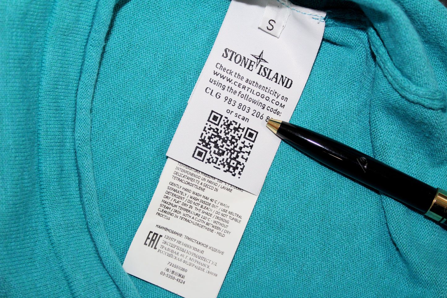 STONE ISLAND SS 2020 CREW NECK COTTON KNIT SWEATSHIRT SMALL
