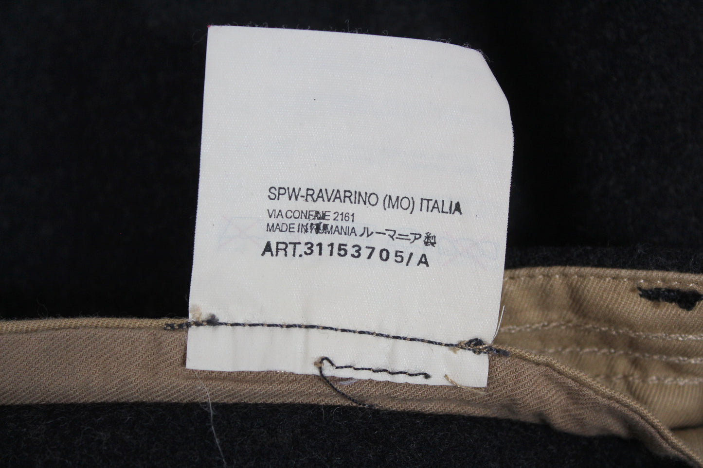 VINTAGE STONE ISLAND AW 1999 WOOL CARGO TROUSERS W 34" x L 30"