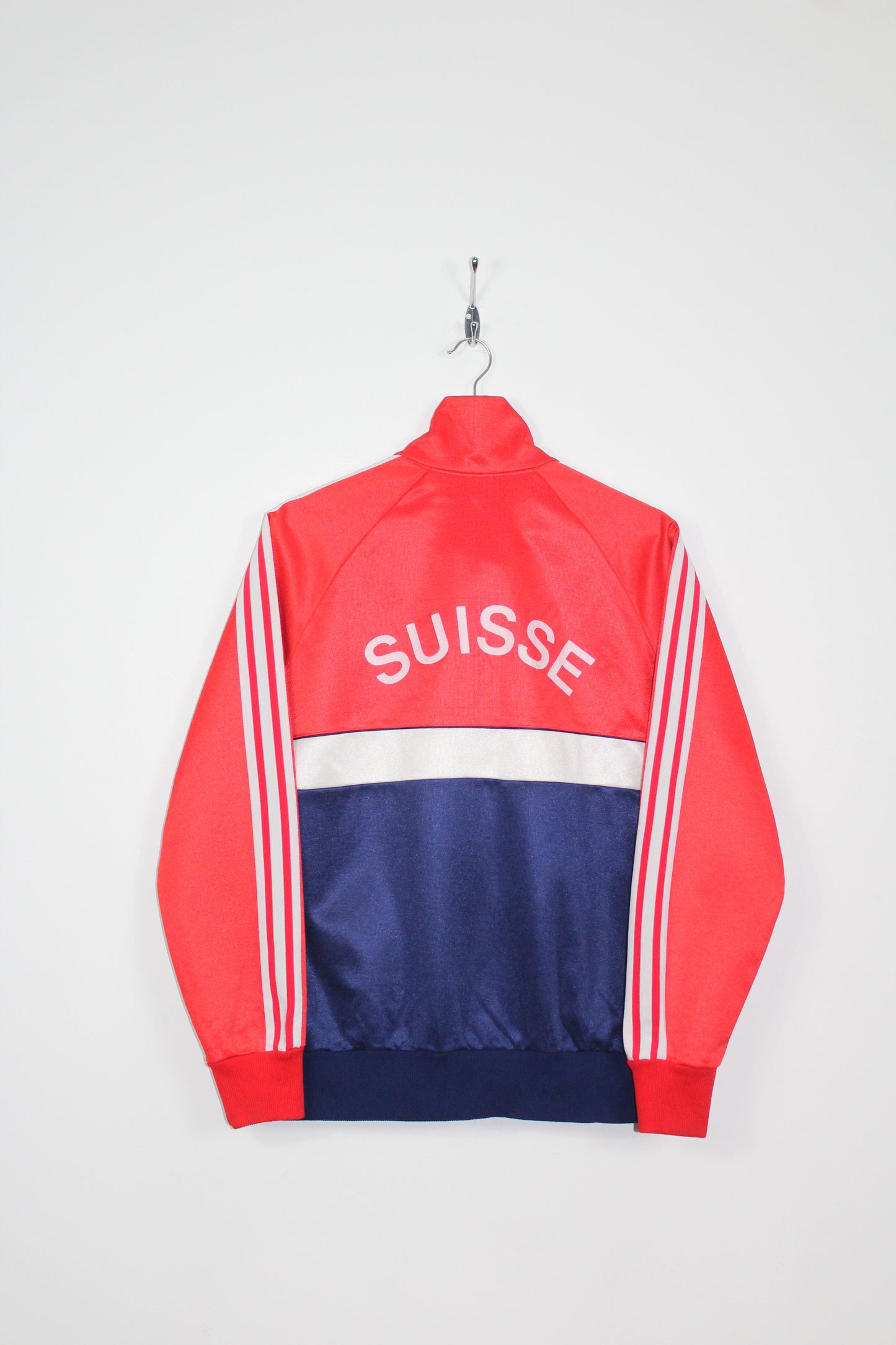 ADIDAS SWITZERLAND 80'S VINTAGE OLYMPIC GAMES RUNNING TRACKSUIT TOP JACKET LARGE
