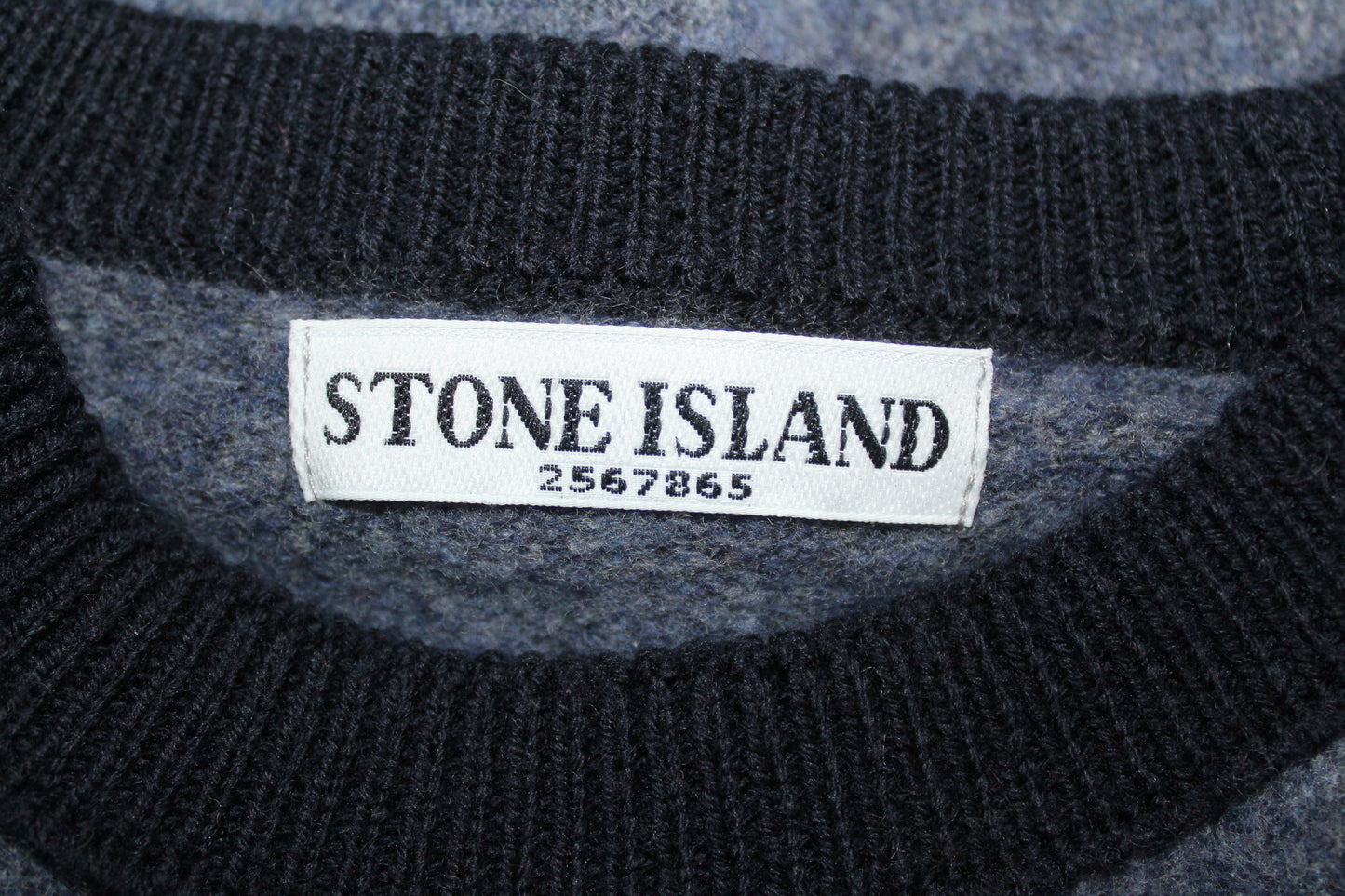 STONE ISLAND AW 2011 2 TONE WOOL KNIT JUMPER MEDIUM