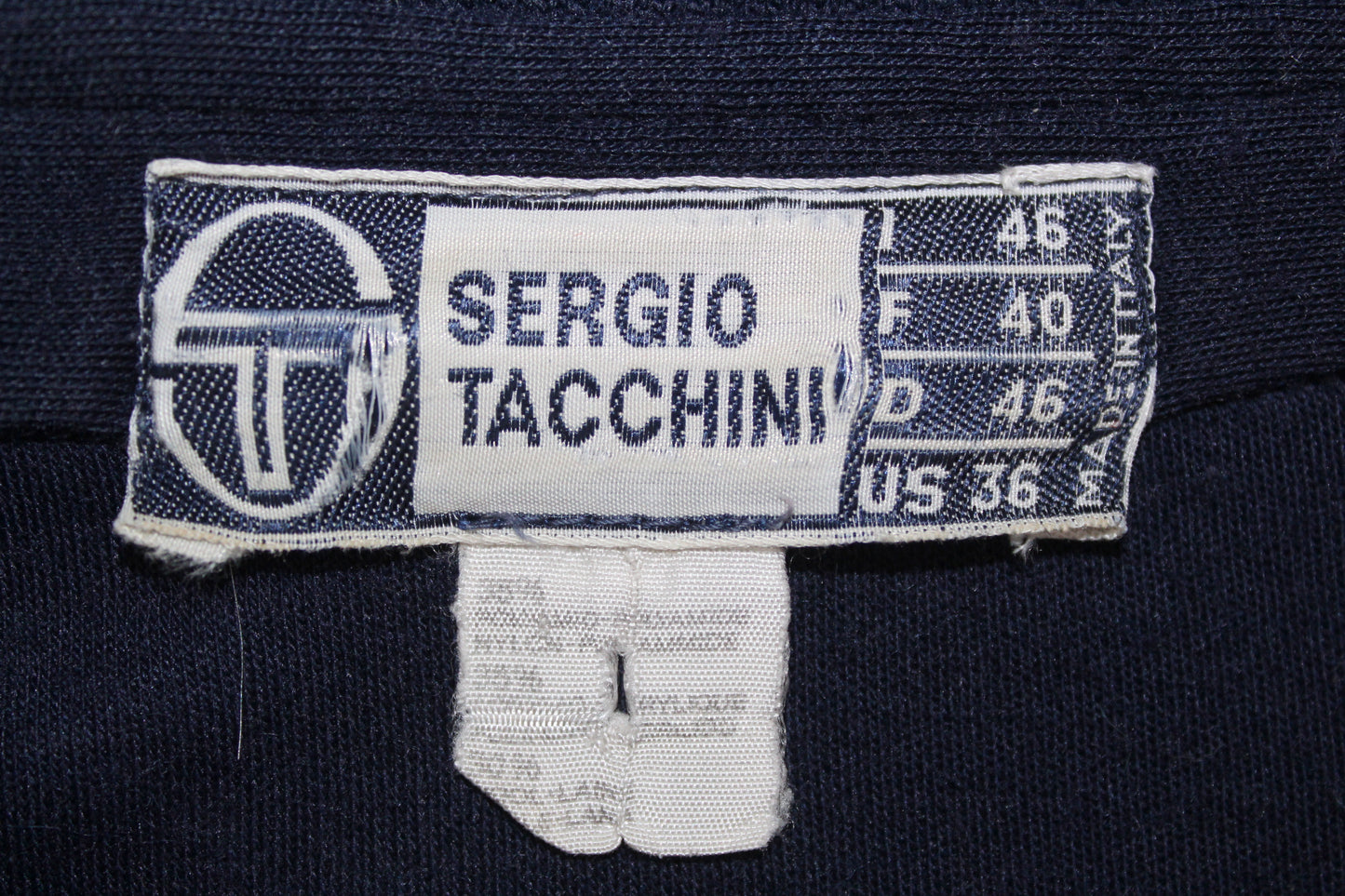 SERGIO TACCHINI 1970'S VINTAGE CERVINO WOOL TRACKSUIT TOP JACKET SMALL