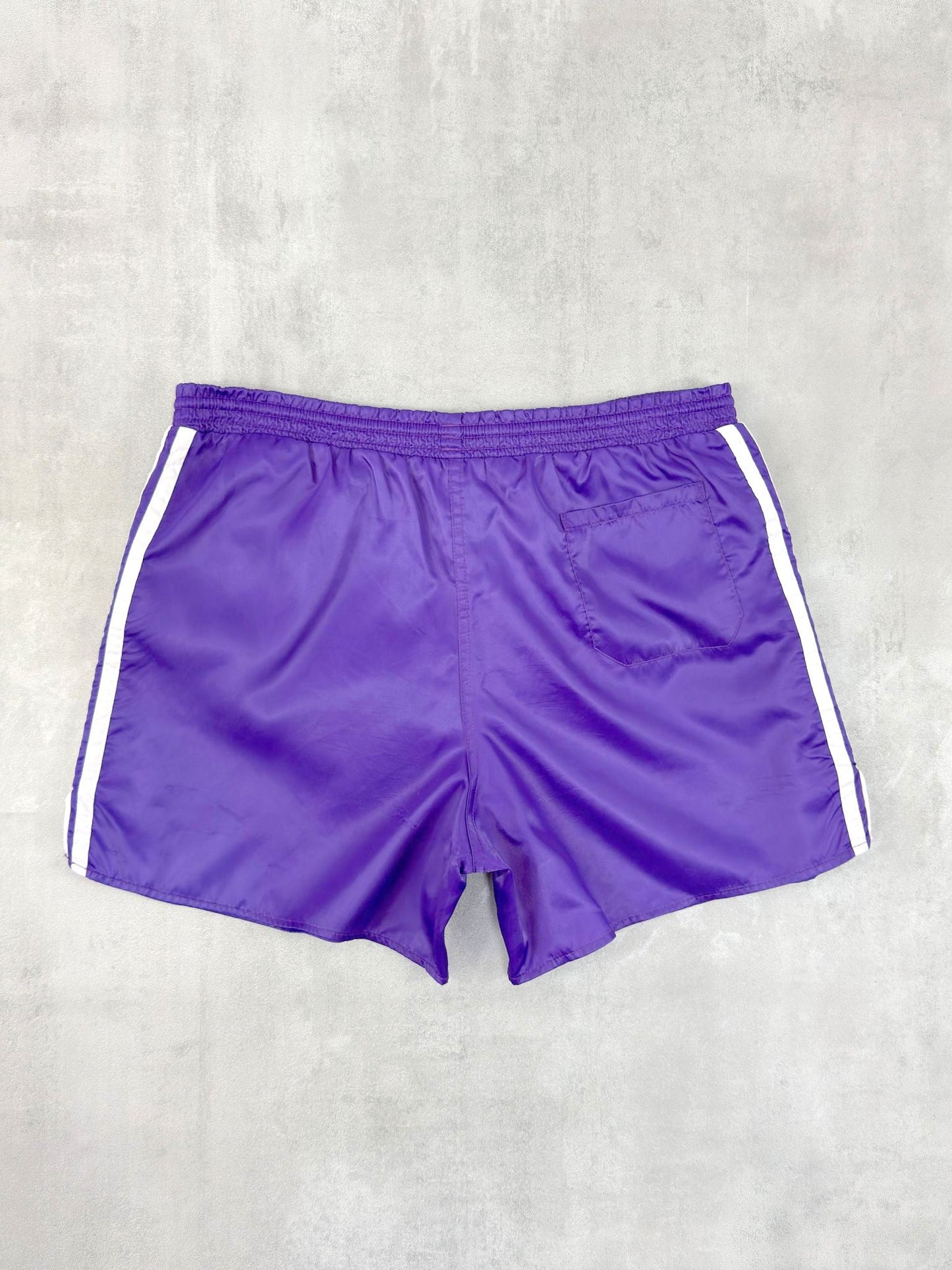 ADIDAS 80'S VINTAGE SHINY RUNNING SPRINTER NYLON SHORTS D7 LARGE
