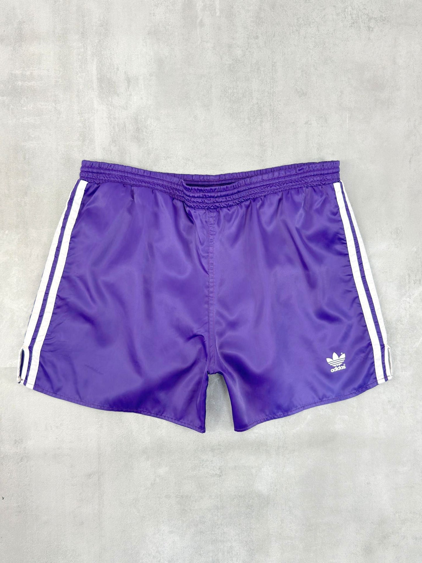 ADIDAS 80'S VINTAGE SHINY RUNNING SPRINTER NYLON SHORTS D7 LARGE