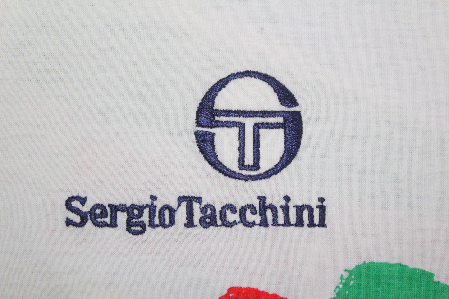 SERGIO TACCHINI 80'S VINTAGE SAMPRAS US OPEN 1989 TENNIS POLO SHIRT XXL