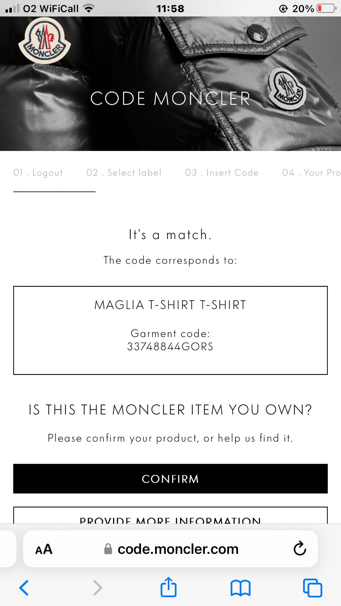 MONCLER GENIUS x PALM ANGELS T-SHIRT SMALL