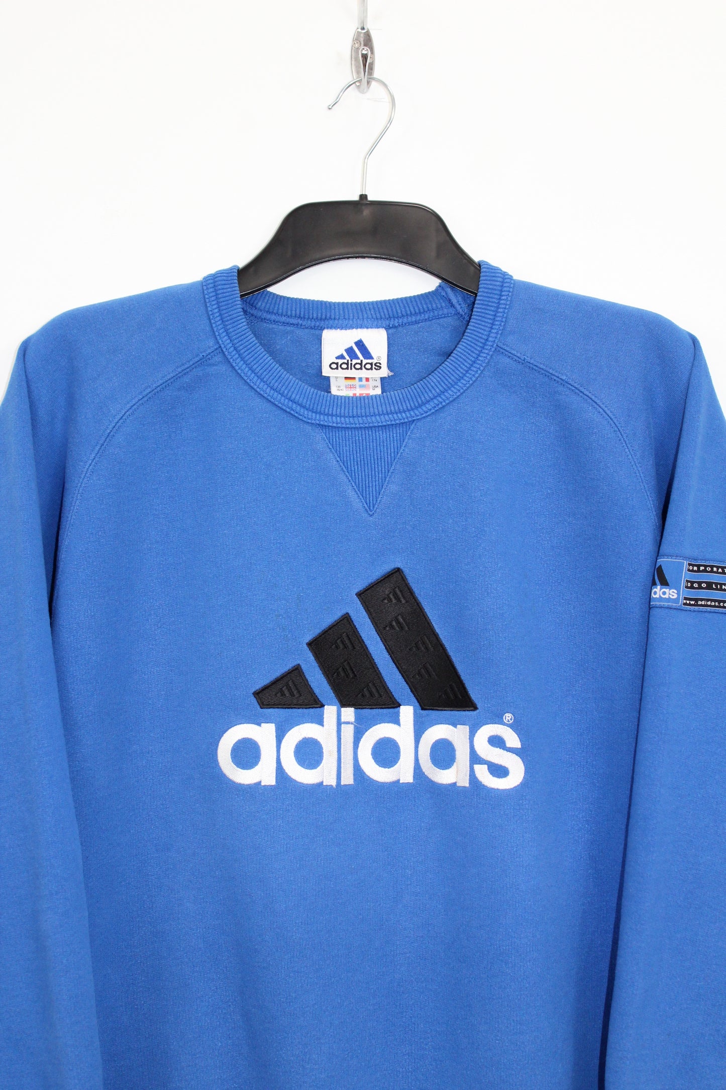 ADIDAS 90'S VINTAGE EMBROIDERED LOGO SWEATSHIRT D5 MEDIUM