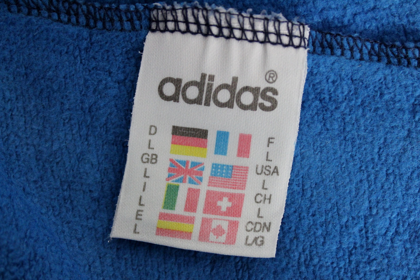 ADIDAS 90'S VINTAGE EMBROIDERED SPELL OUT SWEATSHIRT LARGE