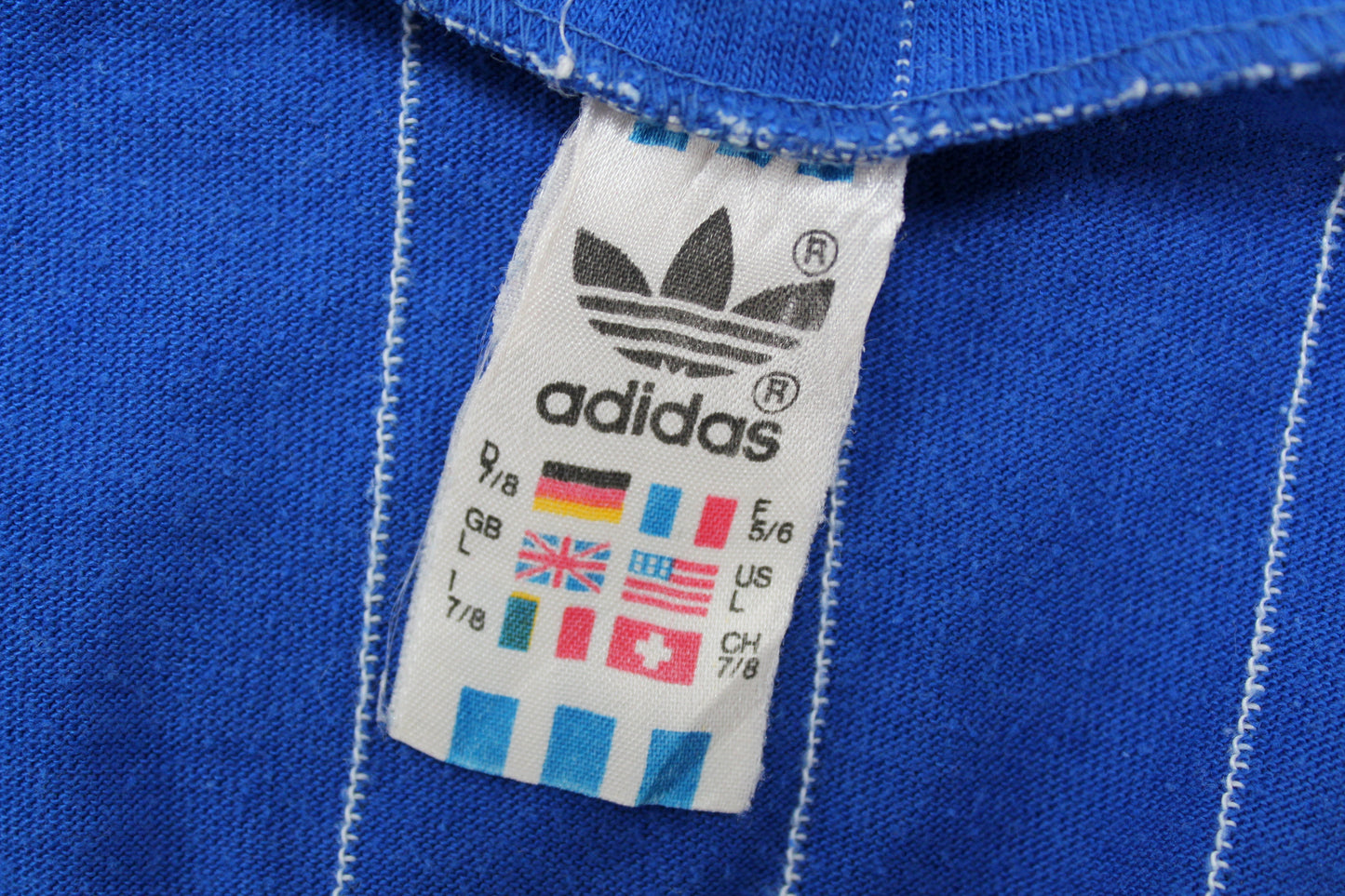 ADIDAS 80'S VINTAGE LONG SLEEVE TEMPLATE FOOTBALL SHIRT LARGE