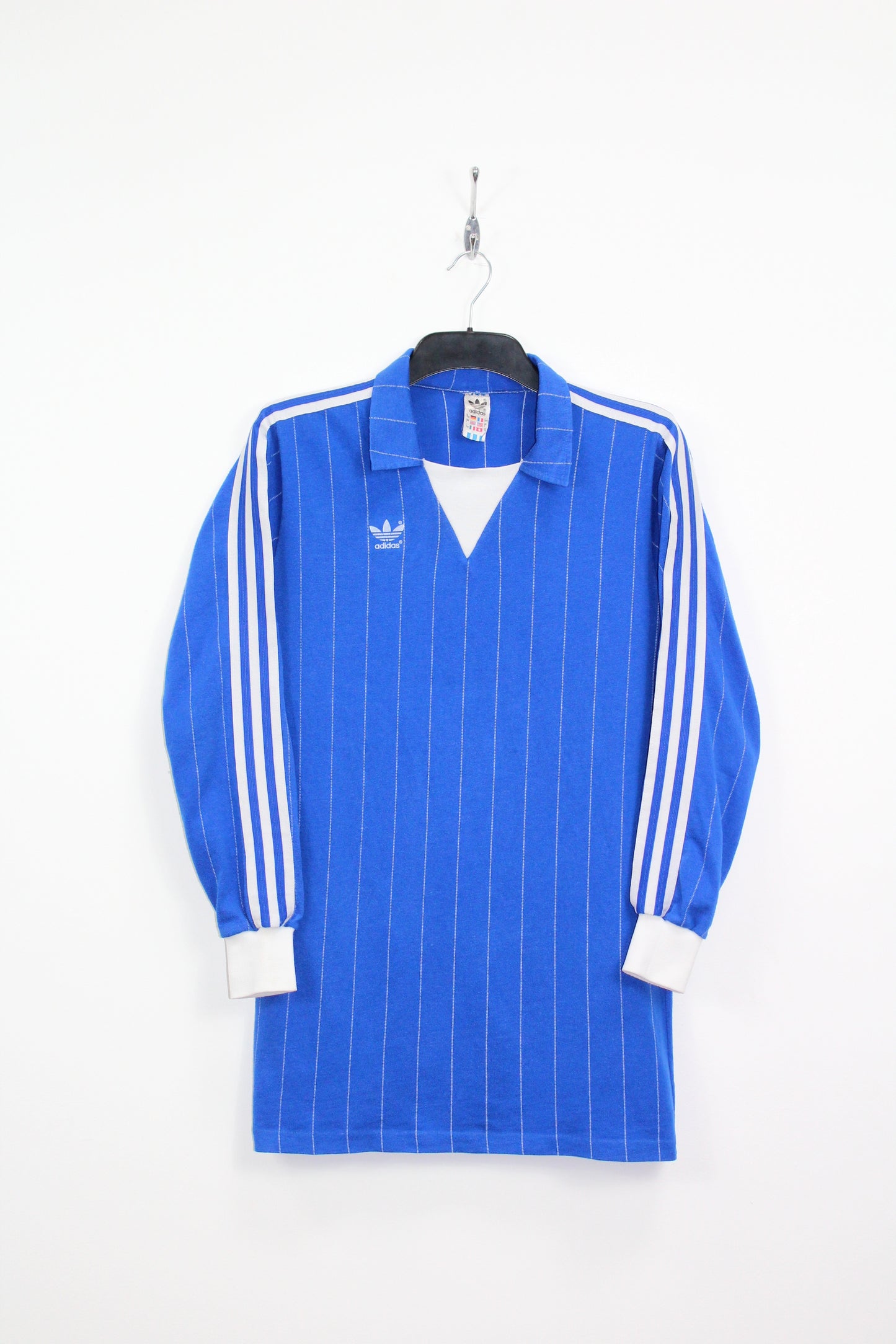 ADIDAS 80'S VINTAGE LONG SLEEVE TEMPLATE FOOTBALL SHIRT LARGE