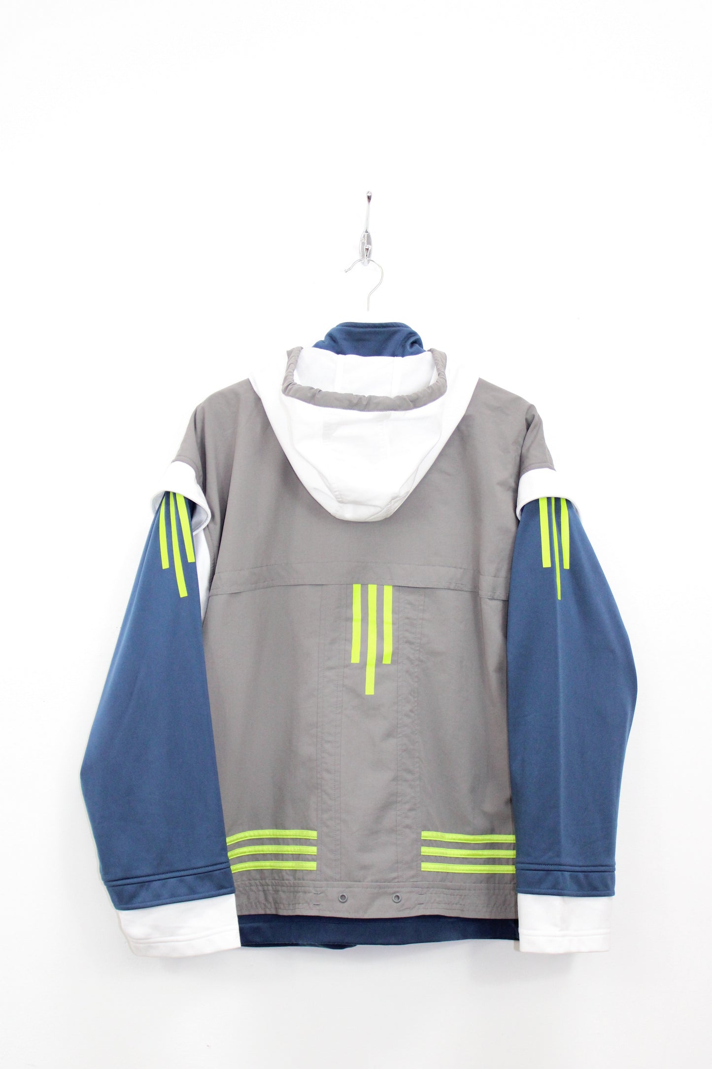 ADIDAS 90'S VINTAGE HOODIE TRACKSUIT TOP JACKET D5 LARGE