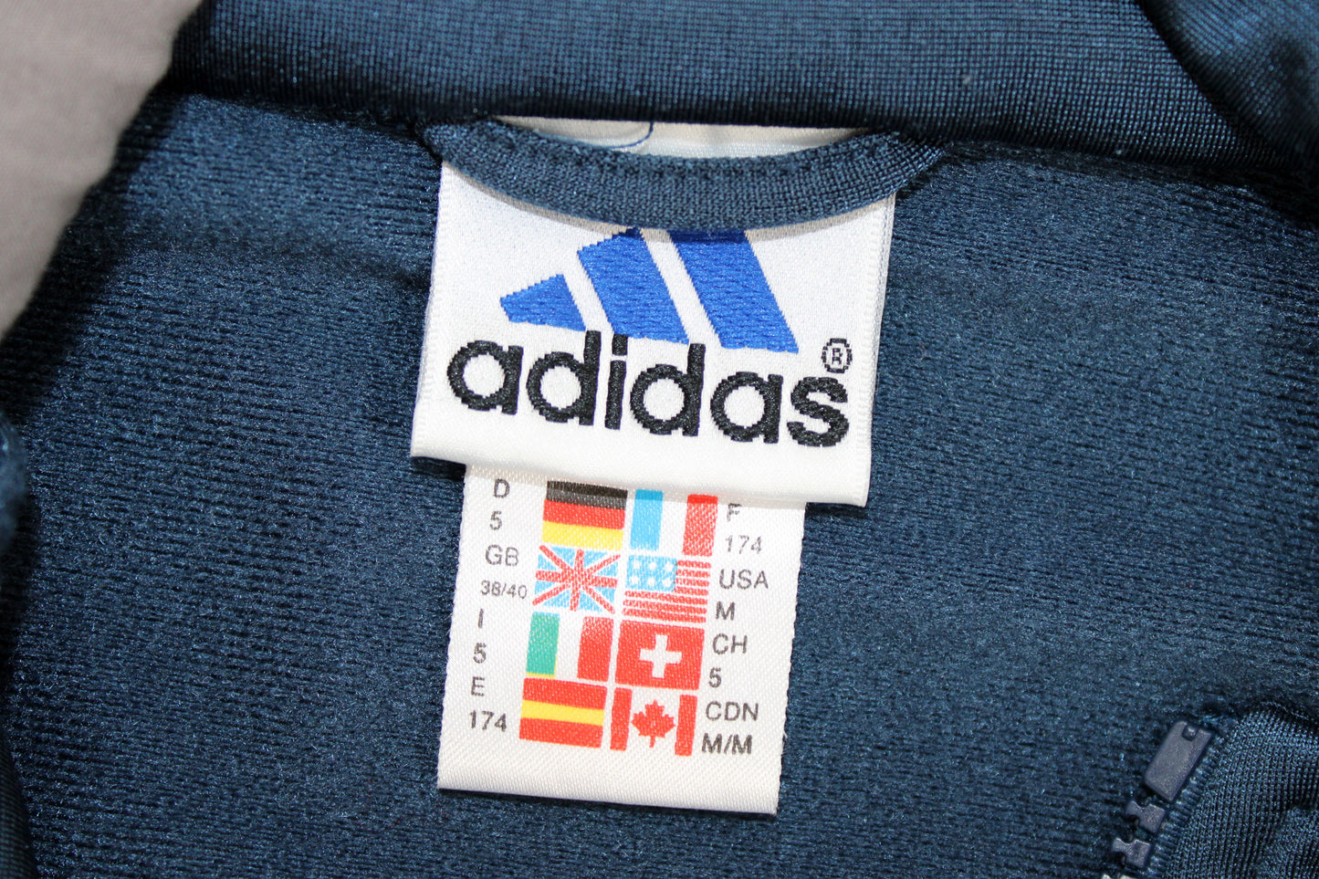 ADIDAS 90'S VINTAGE HOODIE TRACKSUIT TOP JACKET D5 LARGE