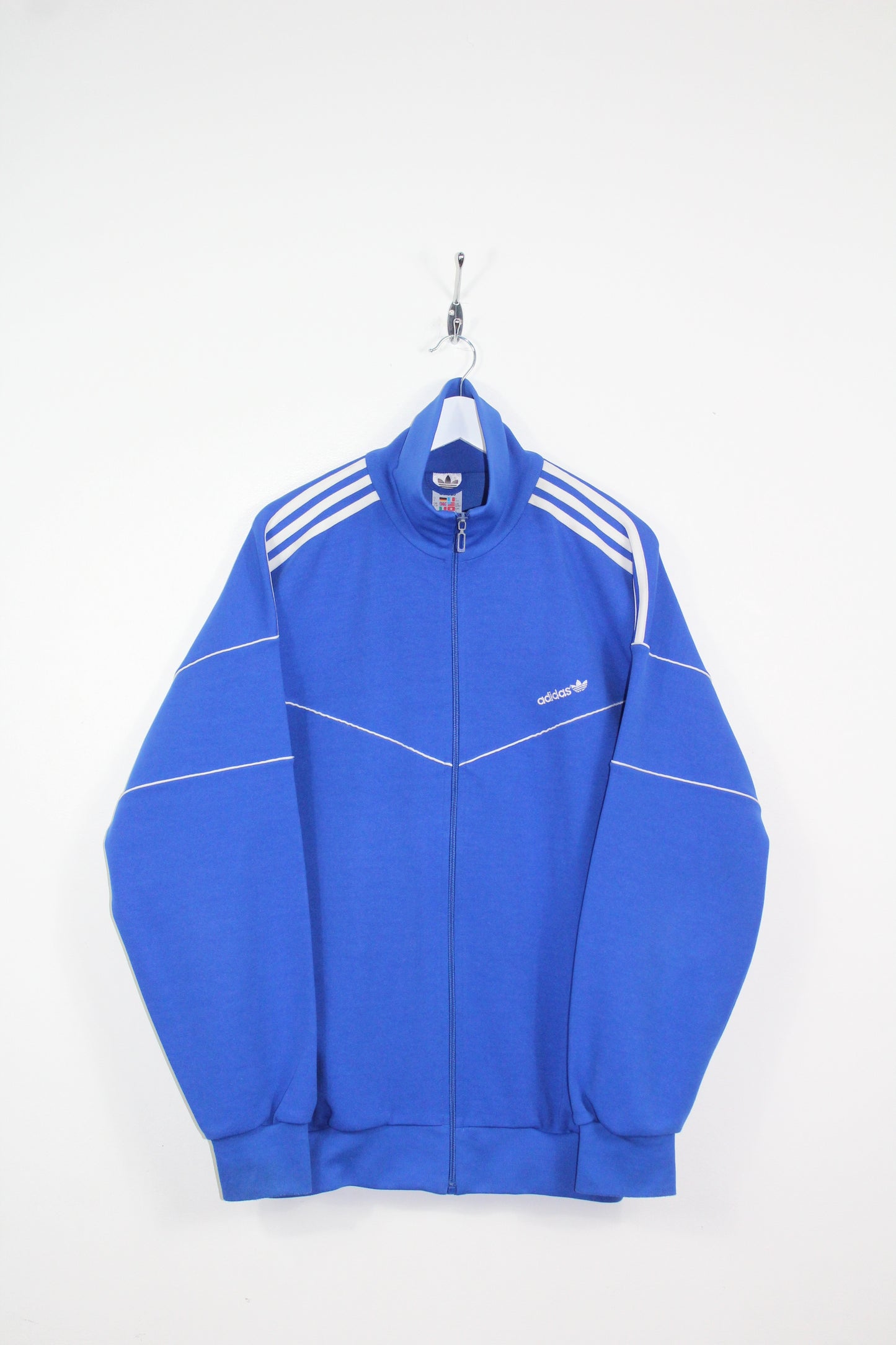 ADIDAS 80'S VINTAGE TRACKSUIT TOP JACKET D6 LARGE