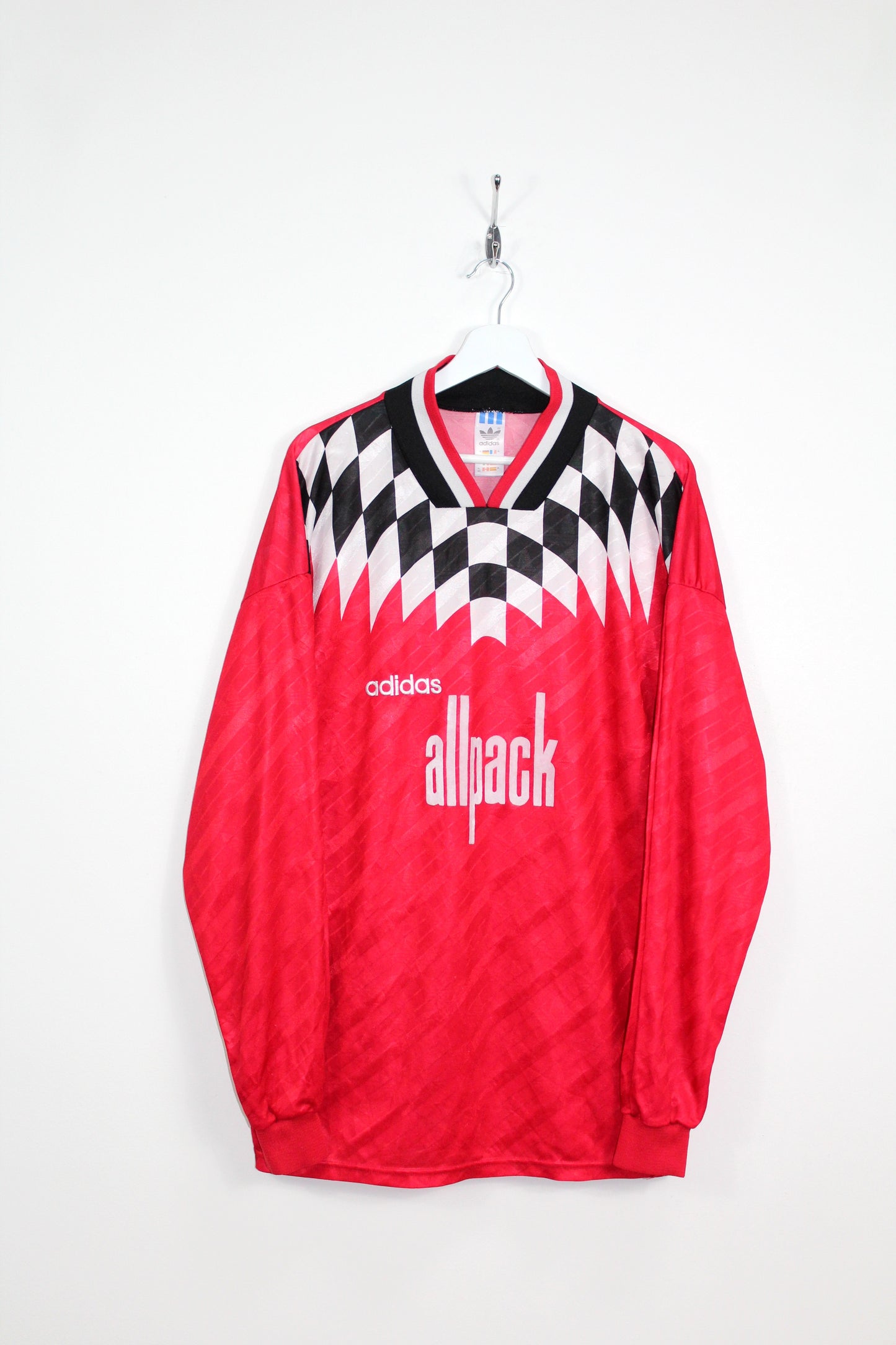 ADIDAS 90'S VINTAGE "DIAMONDS" TEMPLATE 1994-95 LONG SLEEVE FOOTBALL SHIRT XL