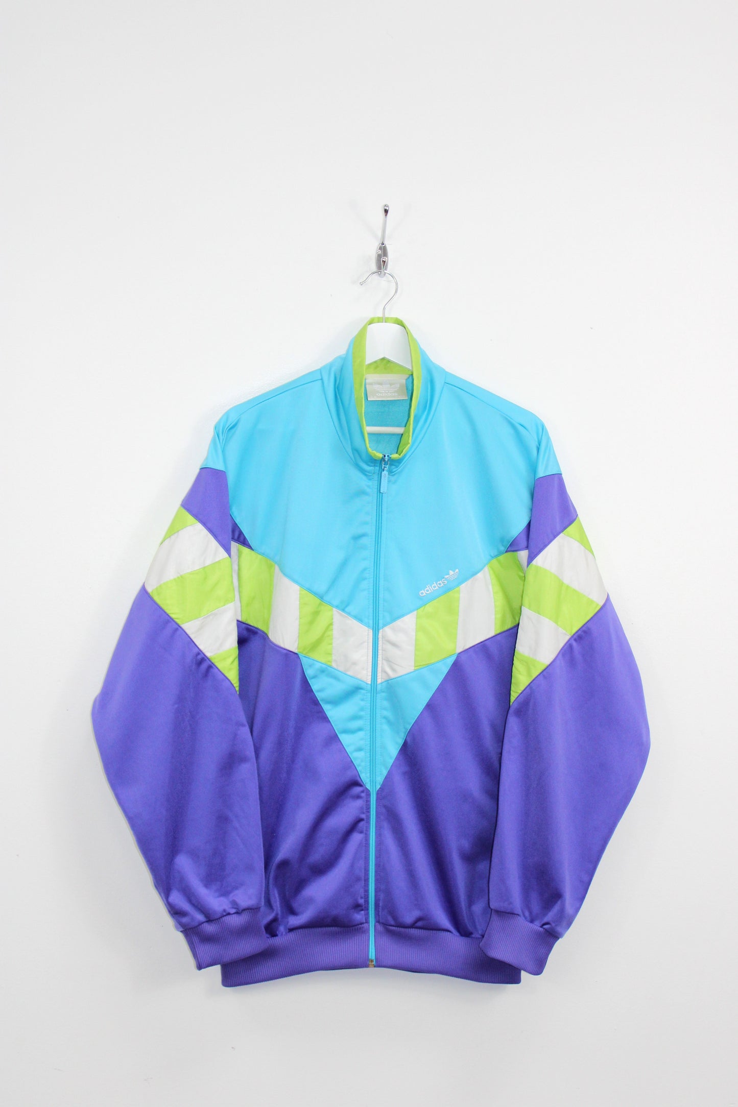 ADIDAS 80'S VINTAGE TRACKSUIT TOP JACKET D6 LARGE