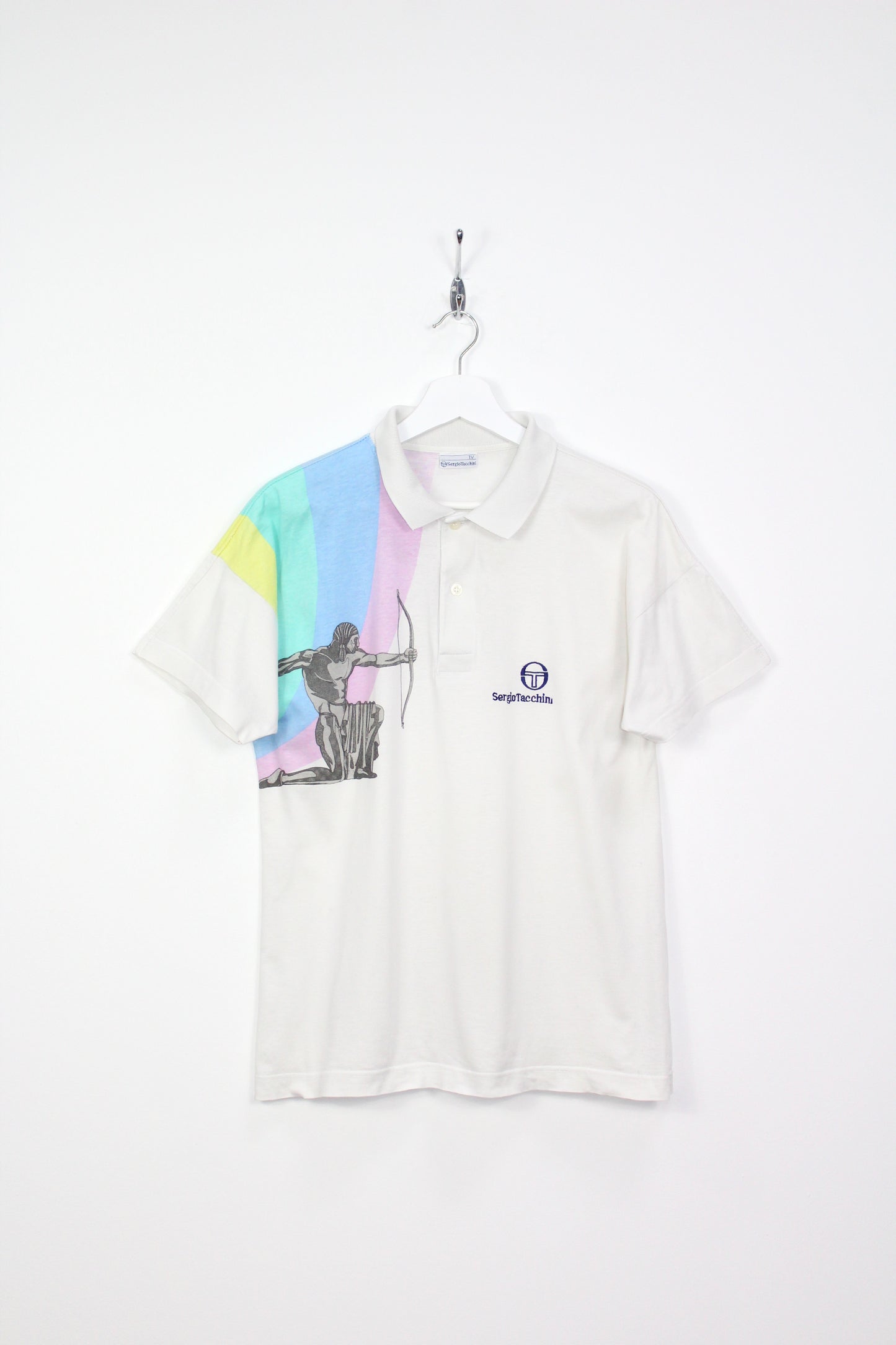 SERGIO TACCHINI VINTAGE SAMPRAS ARCHER 1991 TENNIS POLO SHIRT MEDIUM