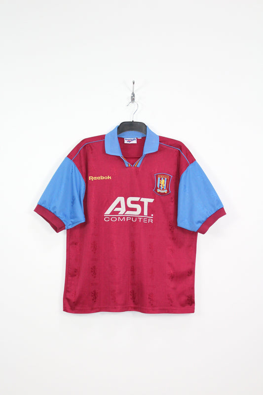 ASTON VILLA 1995-1997 REEBOK HOME FOOTBALL SHIRT LARGE