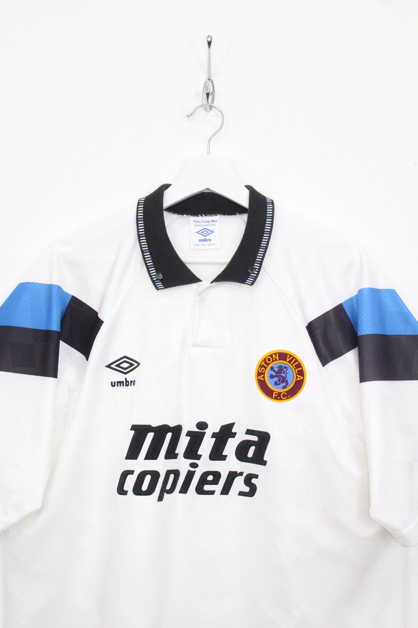 ASTON VILLA 1990-92 VINTAGE UMBRO AWAY FOOTBALL SHIRT XL