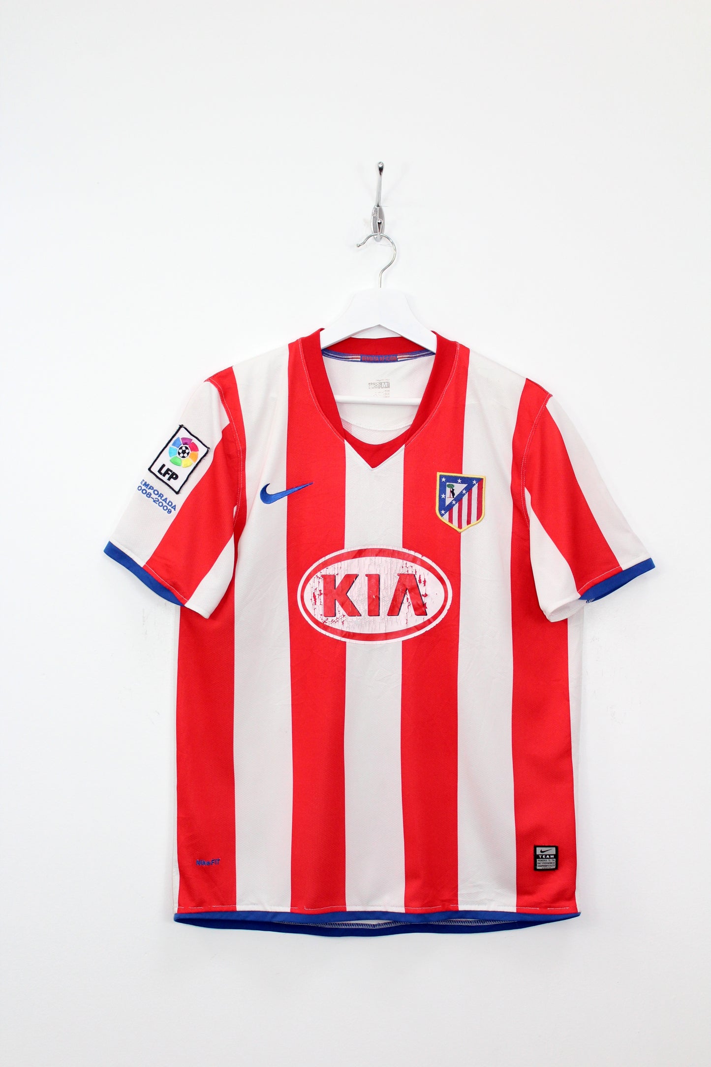 ATLETICO MADRID 2007-08 NIKE HOME FOOTBALL SHIRT MEDIUM