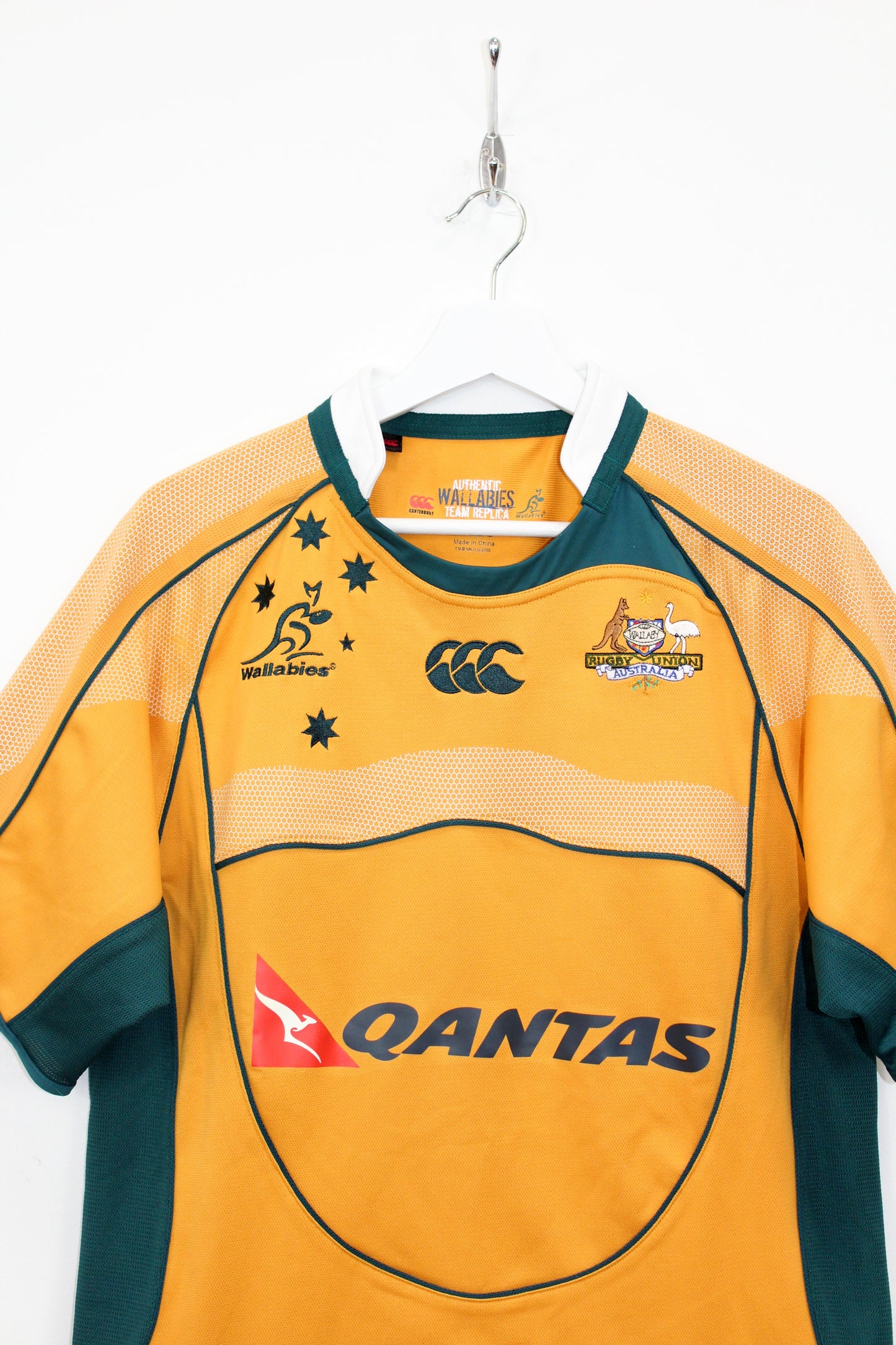 AUSTRALIA WALLABIES 2007-09  RUGBY UNION HOME SHIRT SMALL