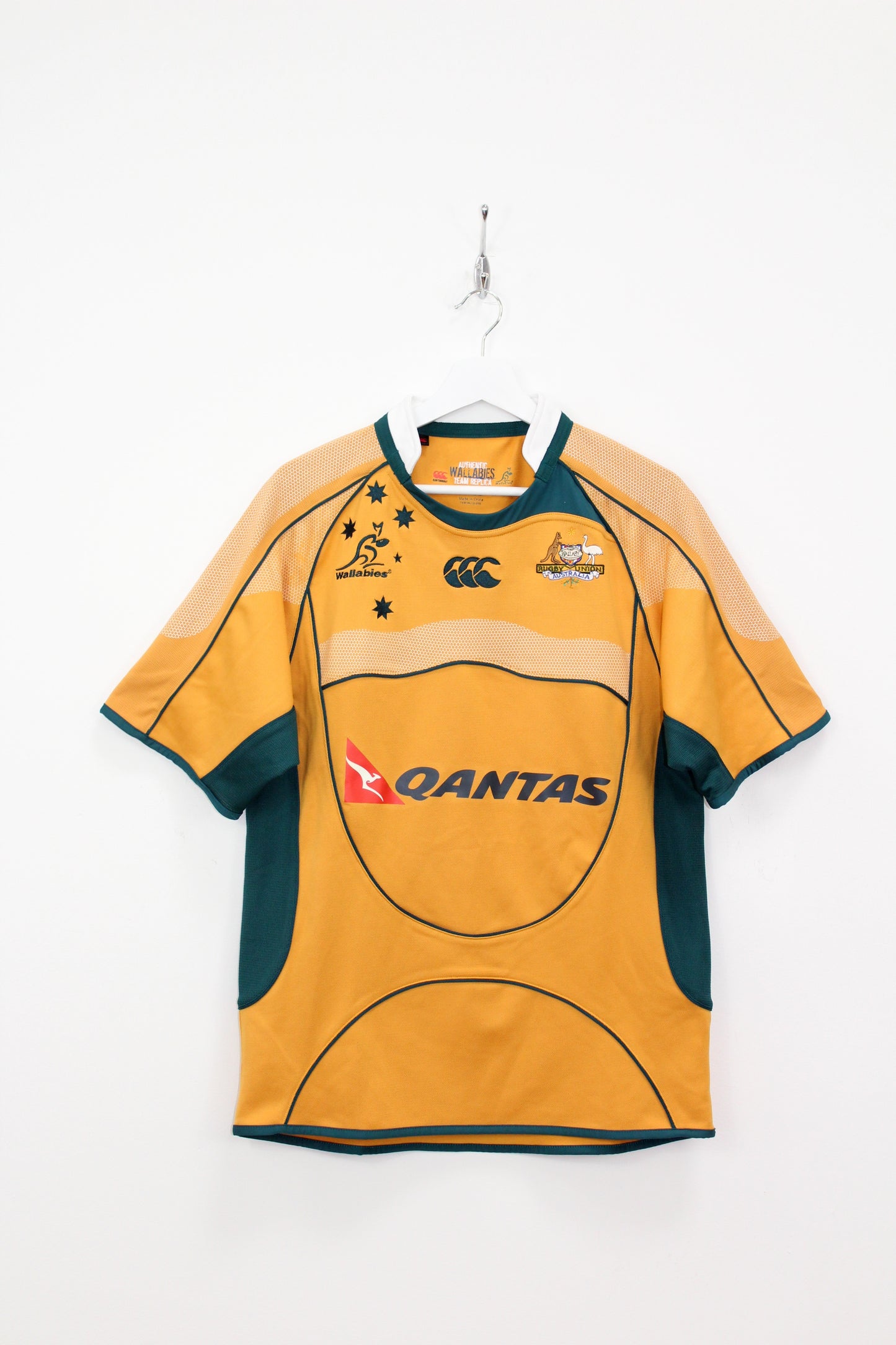 AUSTRALIA WALLABIES 2007-09  RUGBY UNION HOME SHIRT SMALL