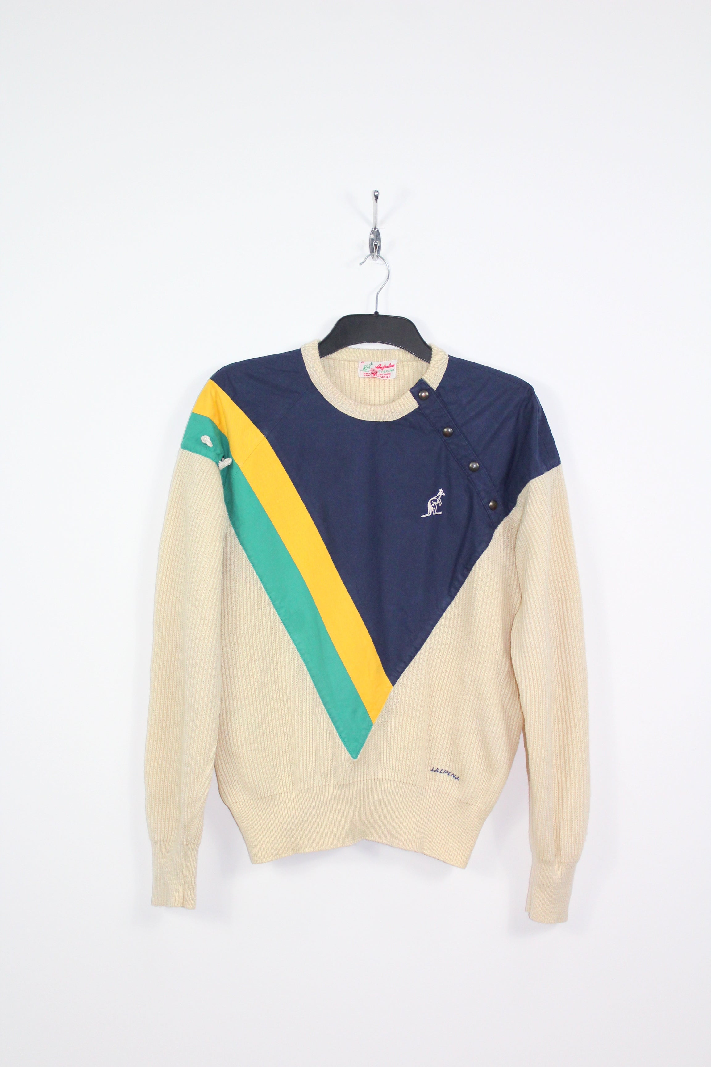 AUSTRALIAN BY L'ALPINA 70'S VINTAGE MOUNTAIN WEAR WOOL KNIT JUMPER LAR ...