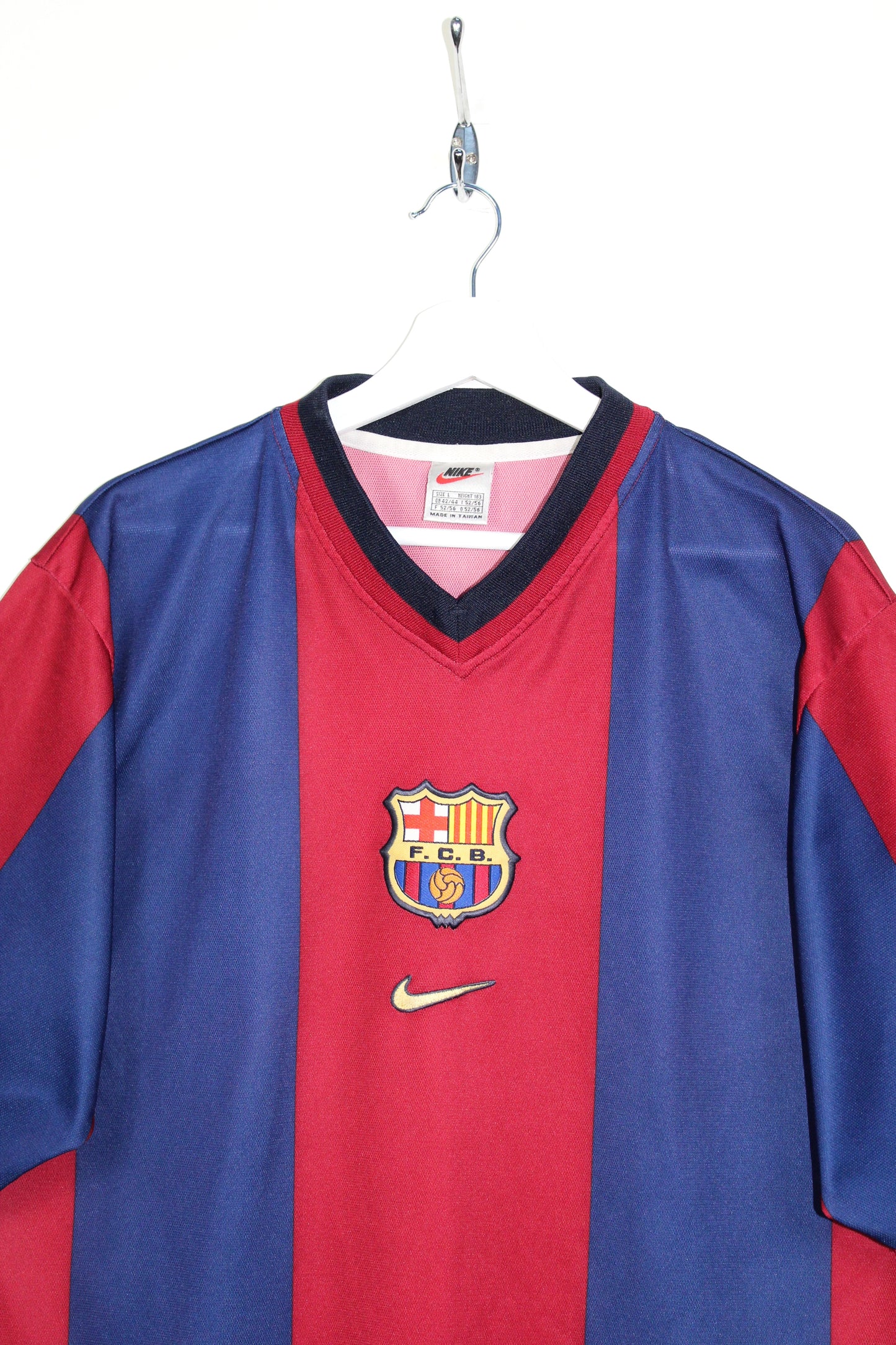 BARCELONA 1998-1999 NIKE HOME FOOTBALL SHIRT LARGE