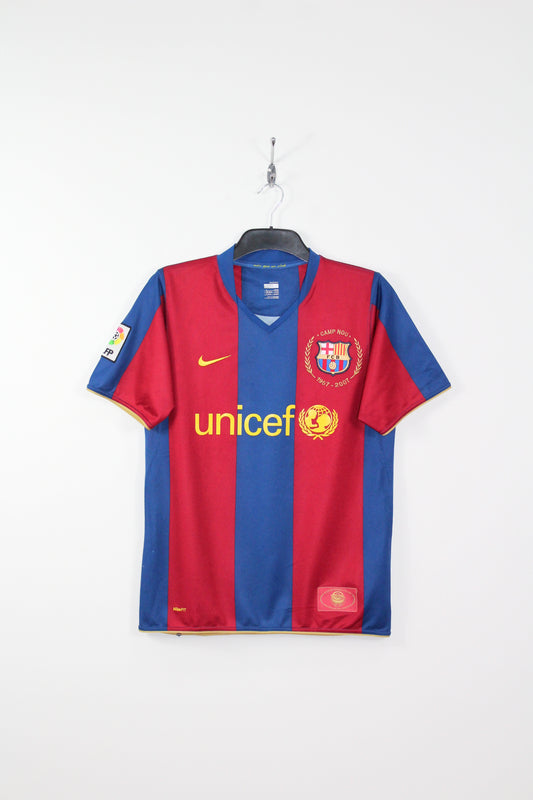 BARCELONA 2007-2008 NIKE HOME FOOTBALL SHIRT HENRY #14 SMALL