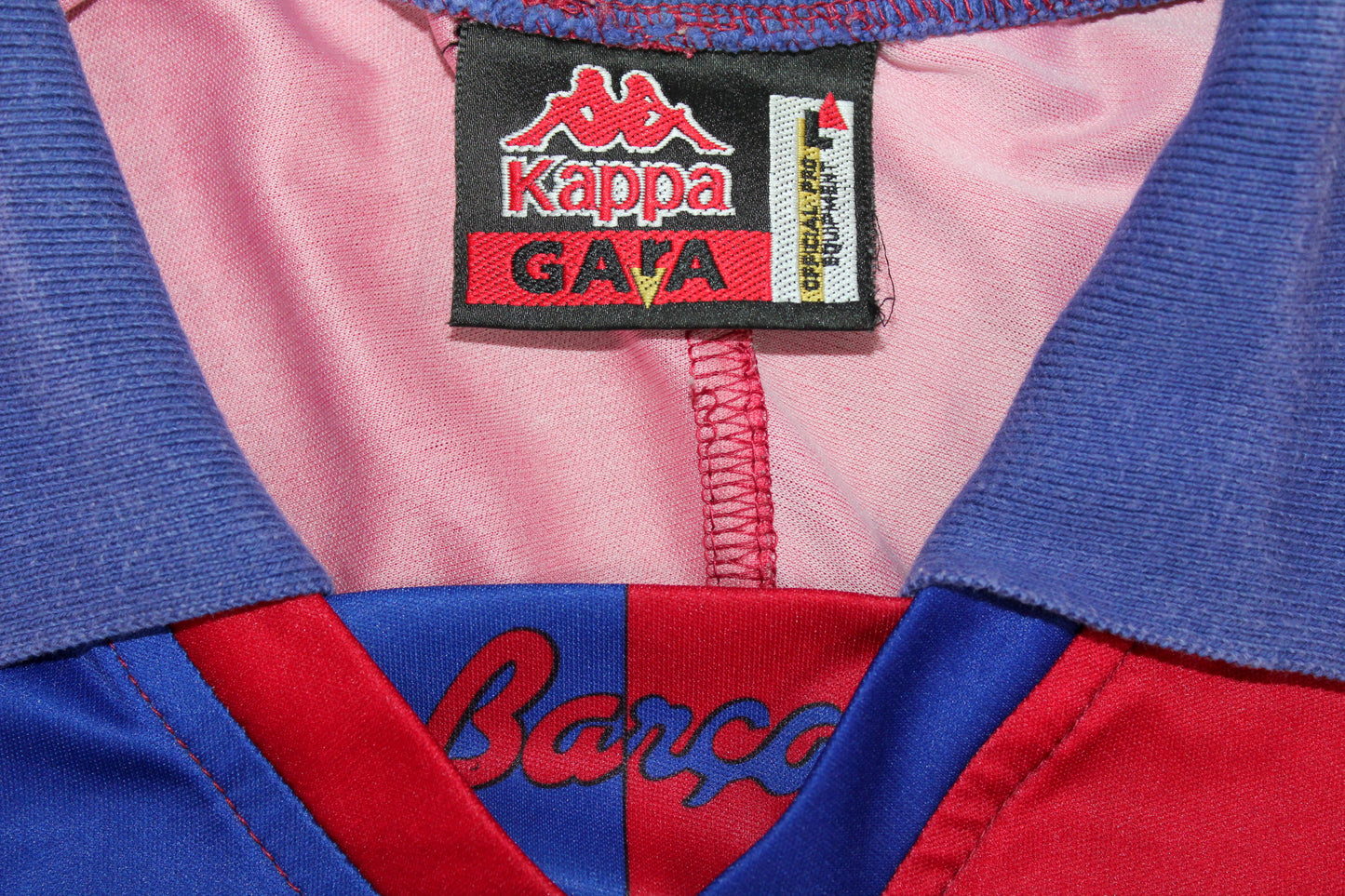 BARCELONA 1992-95 KAPPA VINTAGE HOME FOOTBALL SHIRT LARGE