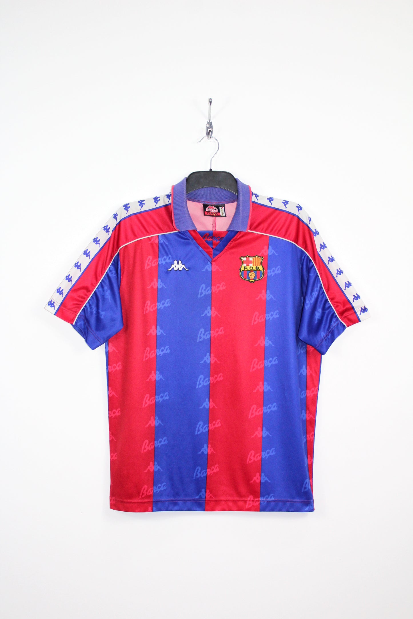 BARCELONA 1992-95 KAPPA VINTAGE HOME FOOTBALL SHIRT LARGE