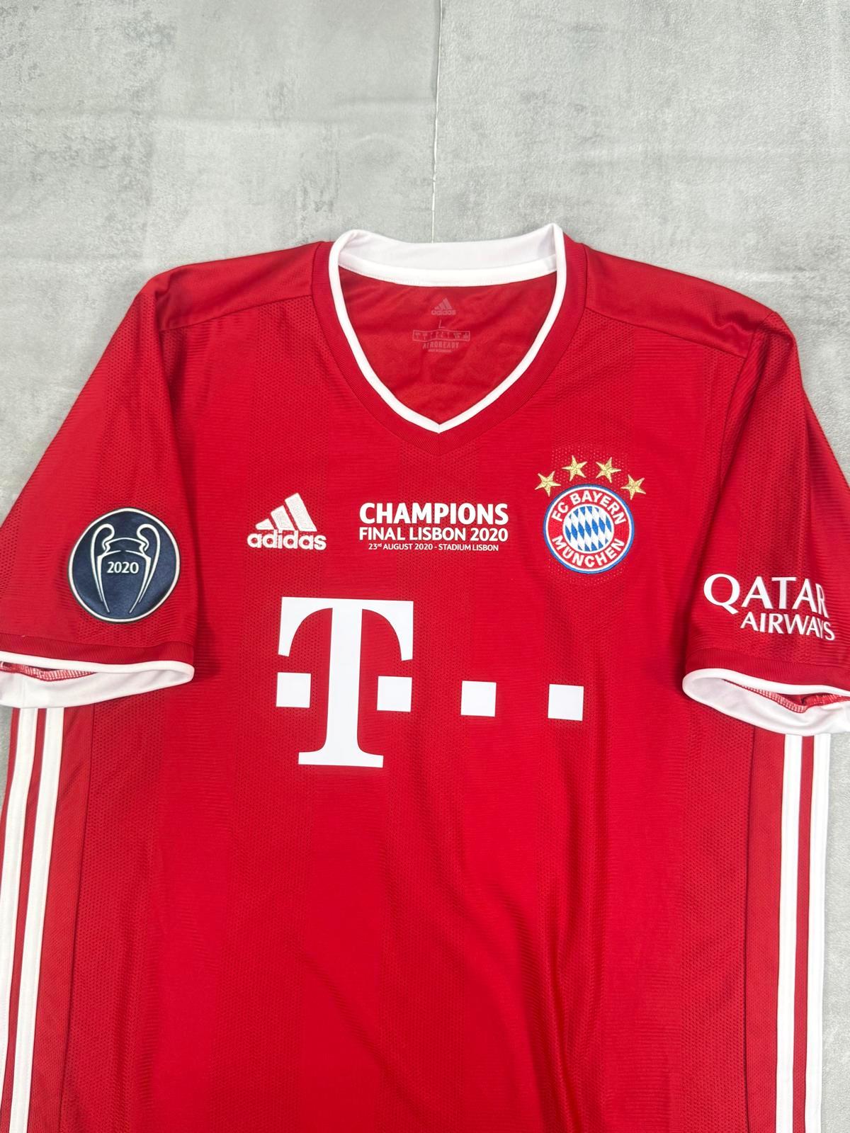 Bayern Munich 2020-21 ADIDAS "CHAMPIONS" CHAMPIONS LEAGUE FINAL HOME FOOTBALL SHIRT LARGE