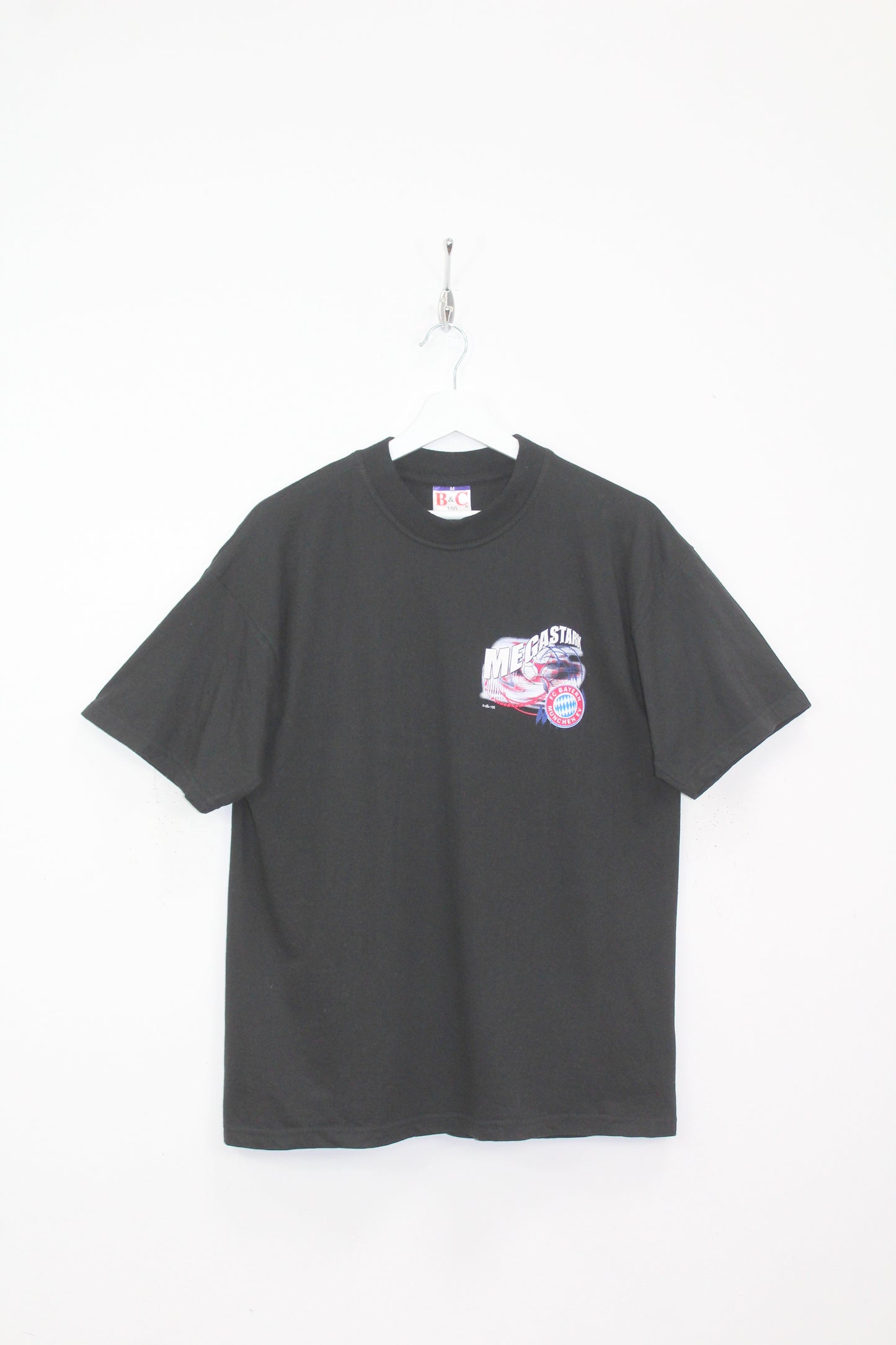 VINTAGE BAYERN MUNICH 1998 MEGA STARK GRAPHIC FOOTBALL T-SHIRT MEDIUM