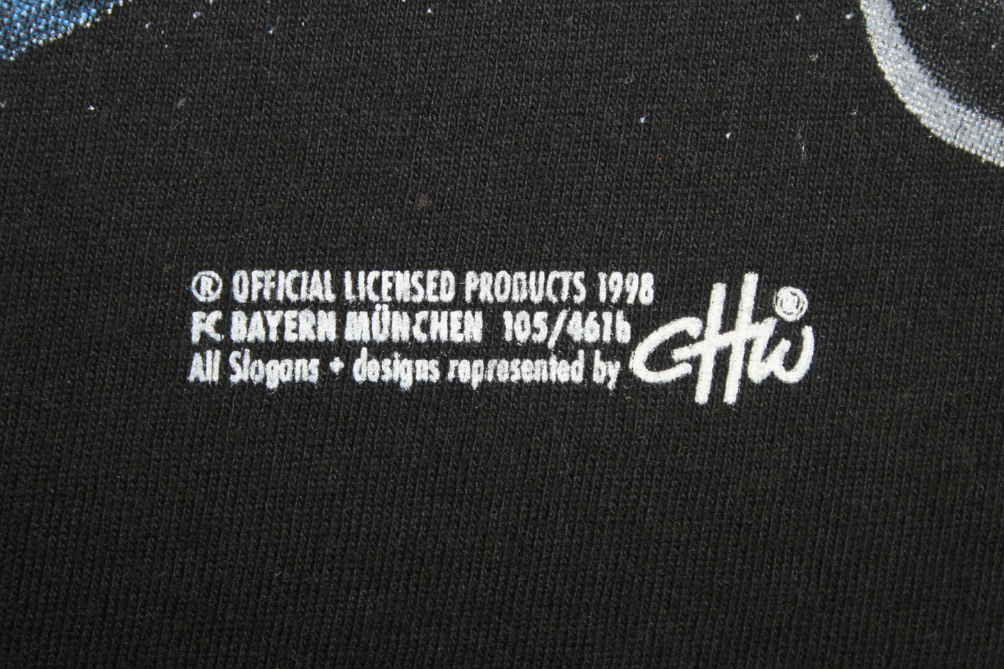 VINTAGE BAYERN MUNICH 1998 MEGA STARK GRAPHIC FOOTBALL T-SHIRT MEDIUM