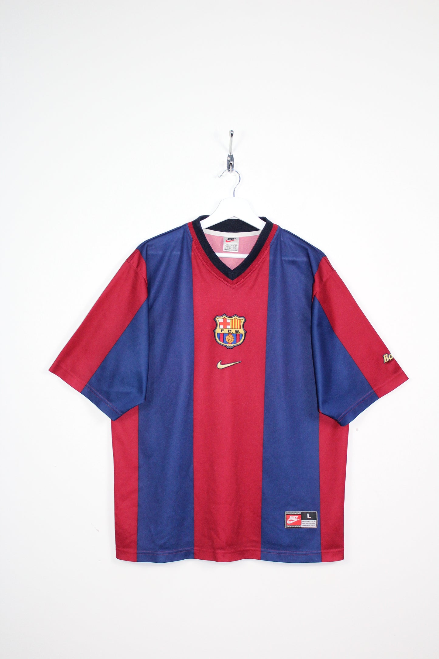 BARCELONA 1998-1999 NIKE HOME FOOTBALL SHIRT LARGE