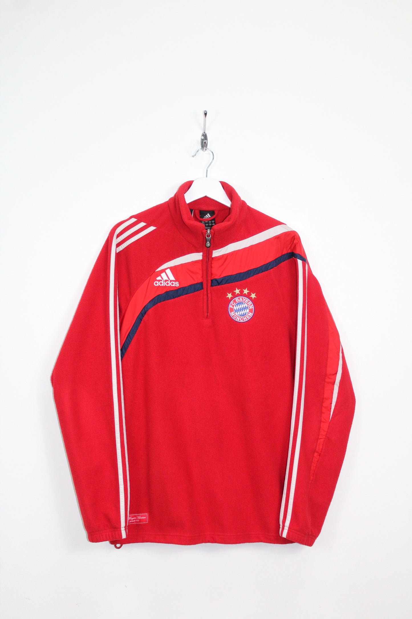 ADIDAS BAYERN MUNICH 2009-10 1/4 ZIP FLEECE SWEATSHIRT MEDIUM