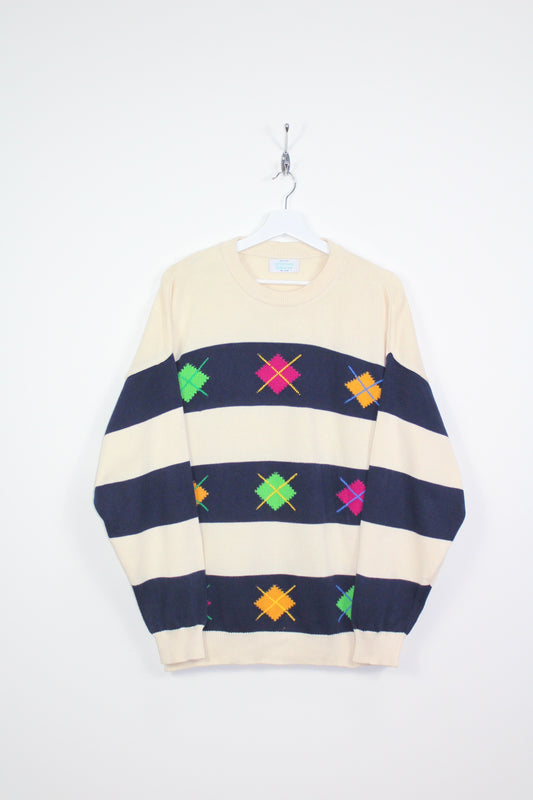 UNITED COLORS OF BENETTON VINTAGE STRIPED SWEATSHIRT LARGE