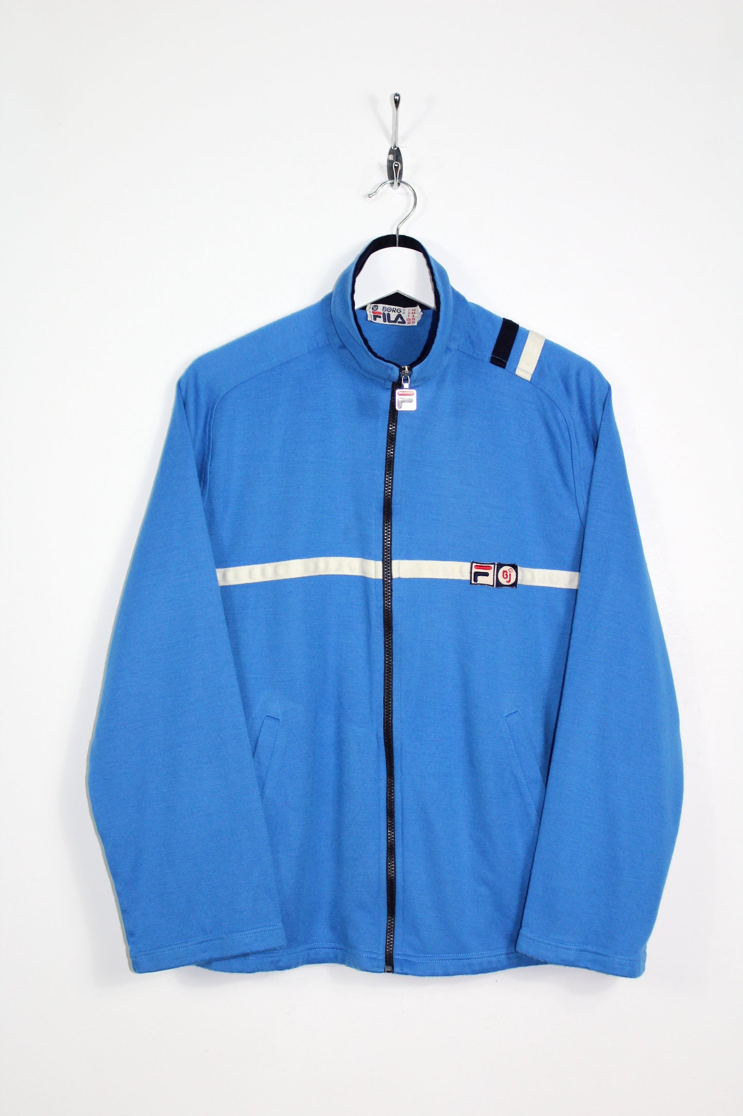 FILA OG 1980 VINTAGE BJORN BORG SETTANTA MK2 TENNIS TRACKSUIT TOP JACKET MEDIUM